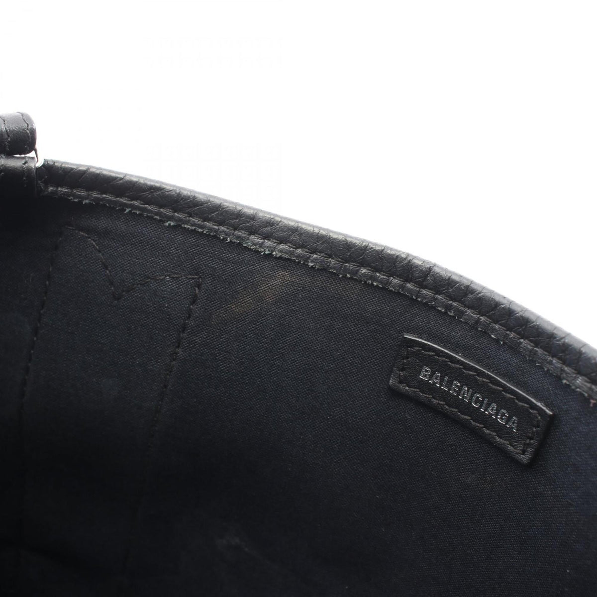 Balenciaga Black Coated Canvas Handbag Pouch (Pre-Owned)