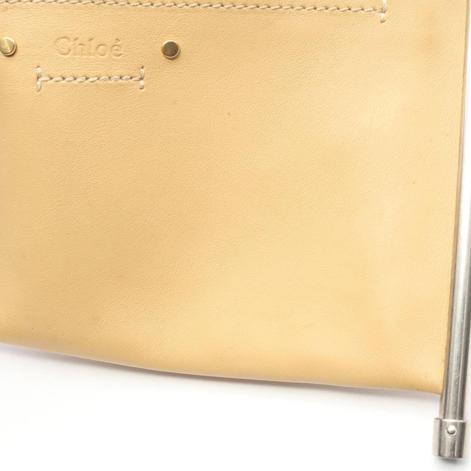 Chloé Beige Khaki Leather Handbag Shoulder Bag (Pre-Owned)