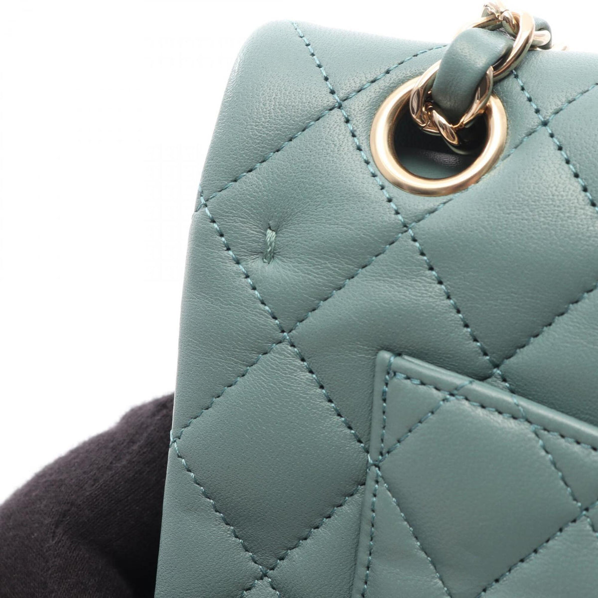 Chanel Green Leather Handbag Shoulder Bag (Pre-Owned)