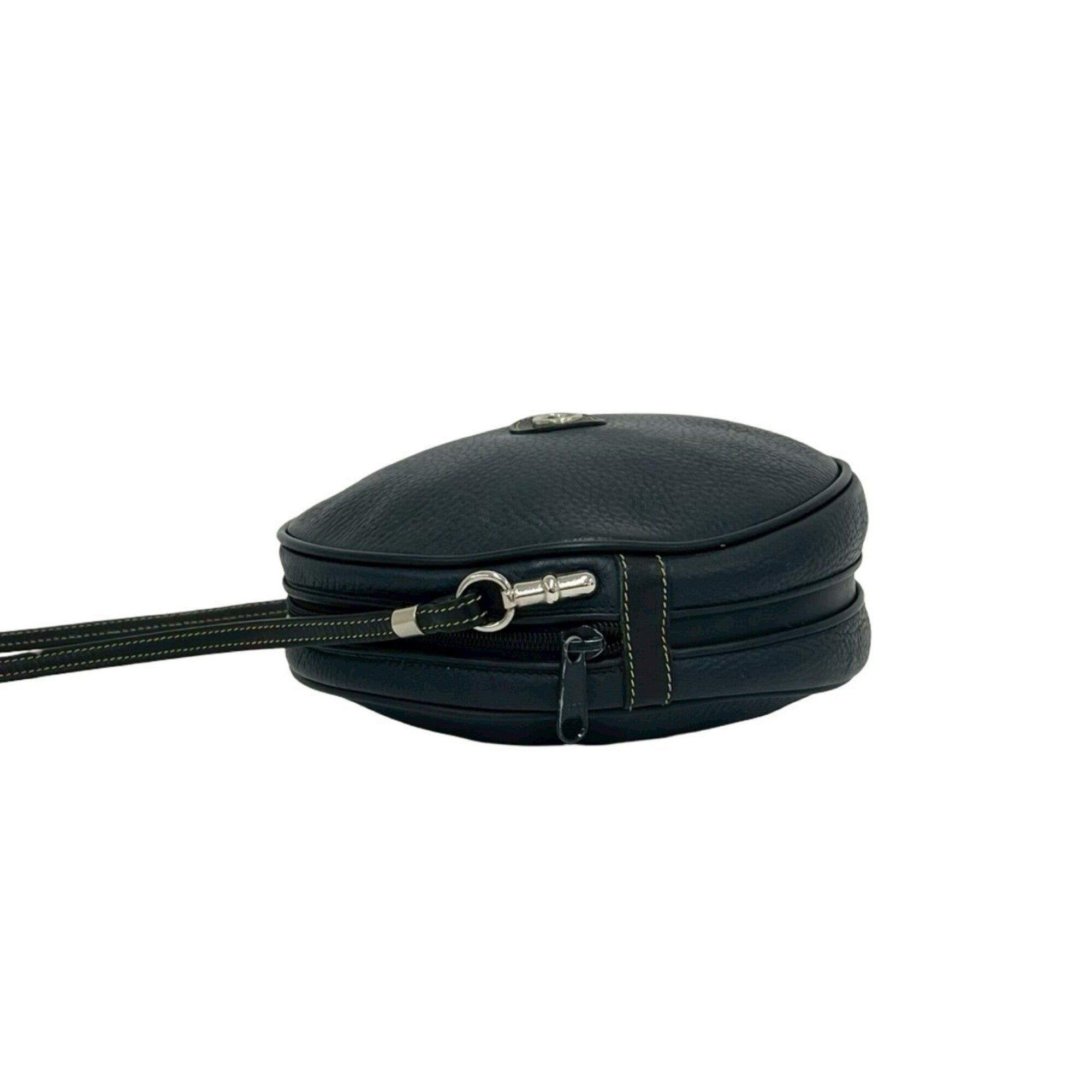Gucci Navy Leather Pochette Shoulder Bag (Pre-Owned)