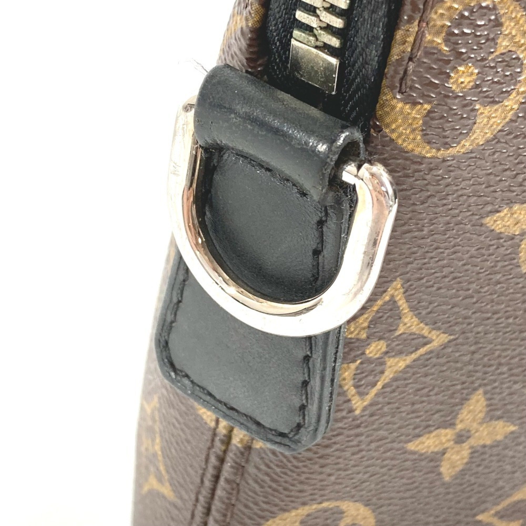 Louis Vuitton Black Brown Monogram Canvas Handbag (Pre-Owned)