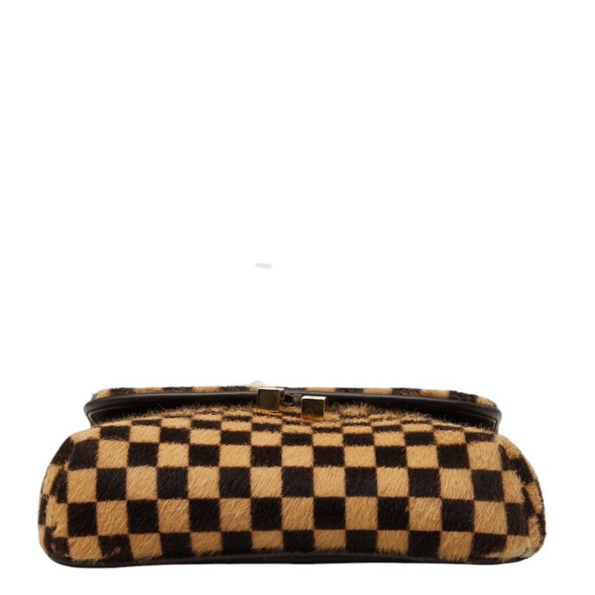 Louis Vuitton Beige Brown Leather Pochette Shoulder Bag (Pre-Owned)