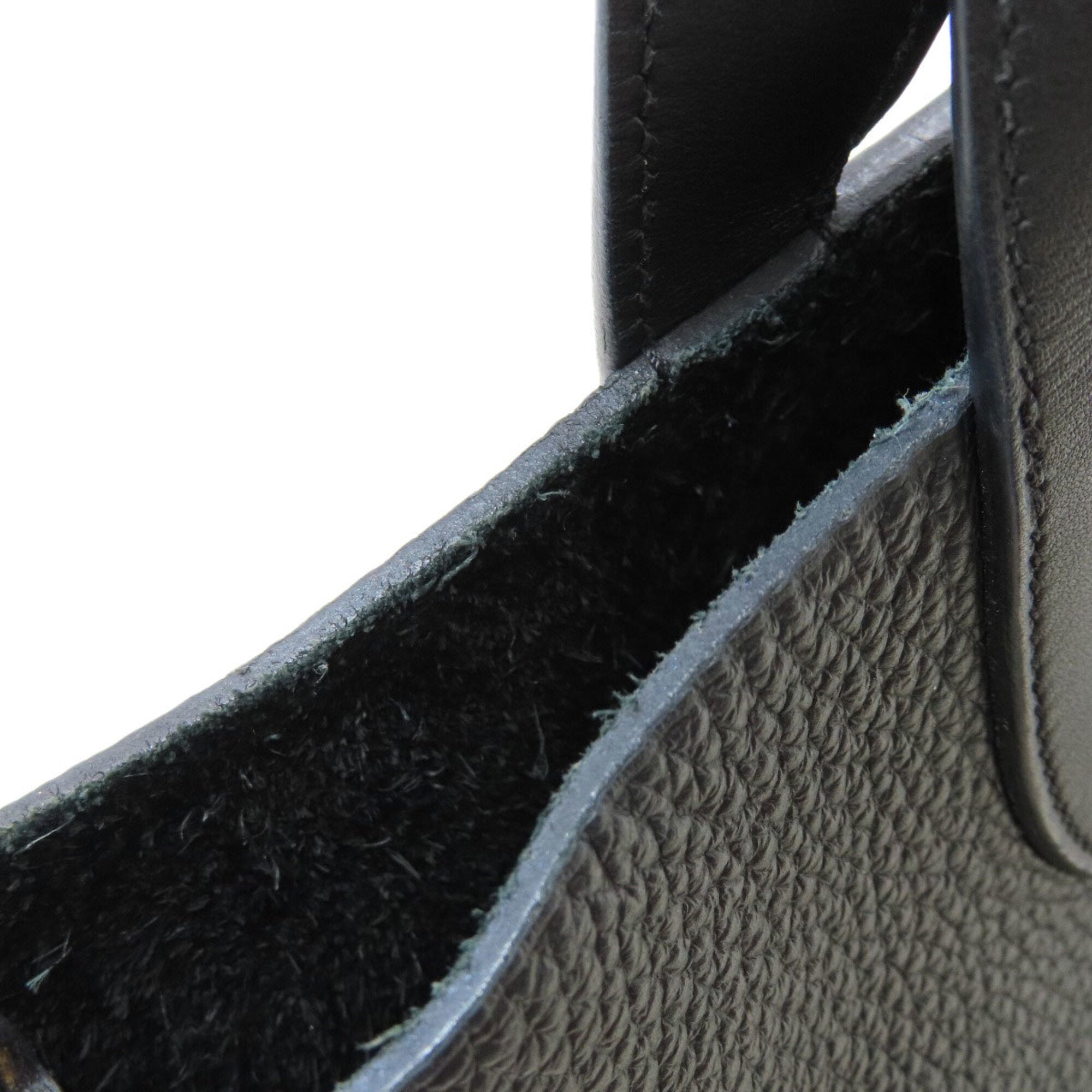 Hermes Black Taurillon Clemence Leather Handbag (Pre-Owned)