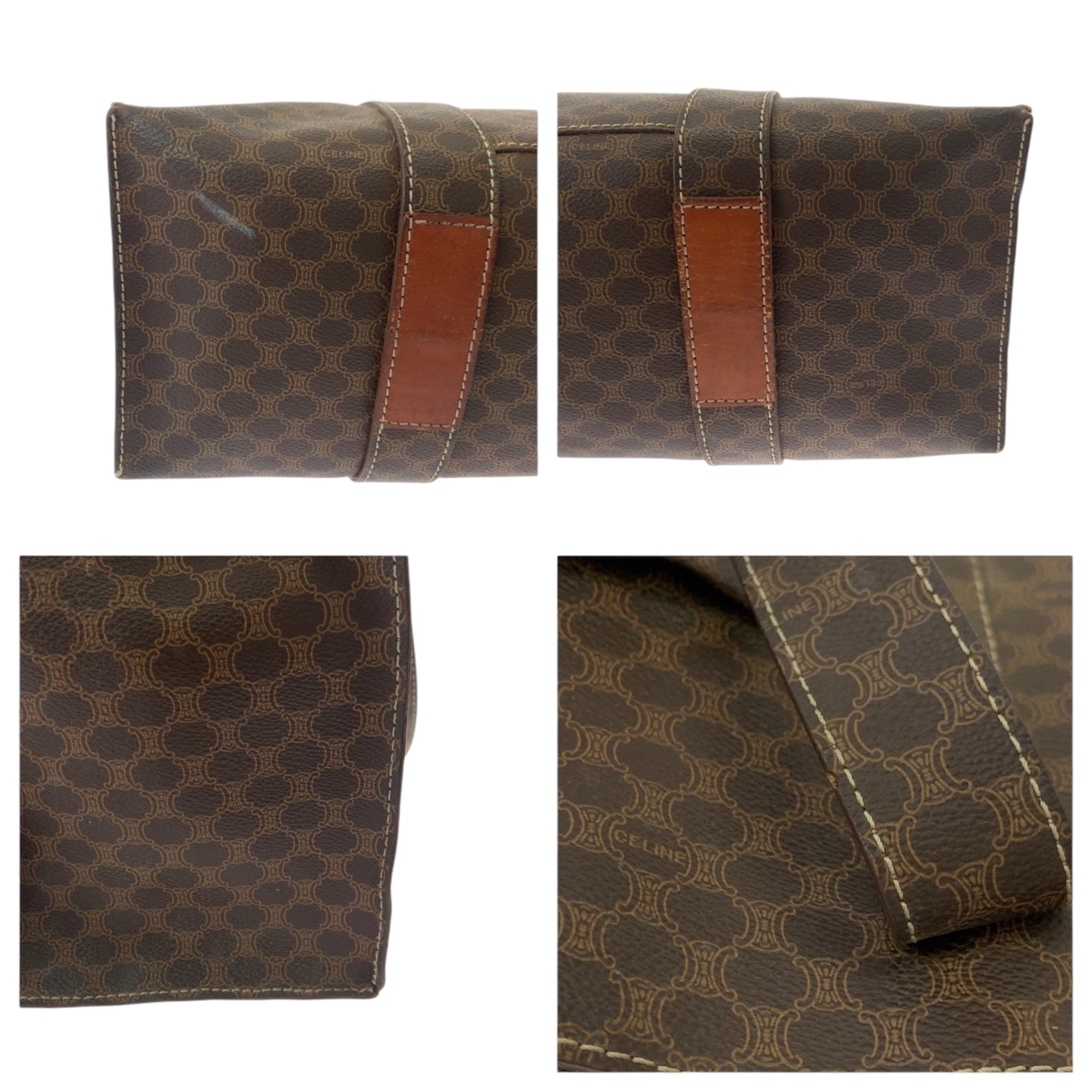 Celine Brown Pvc Shoulder Bag Tote Bag (Pre-Owned)