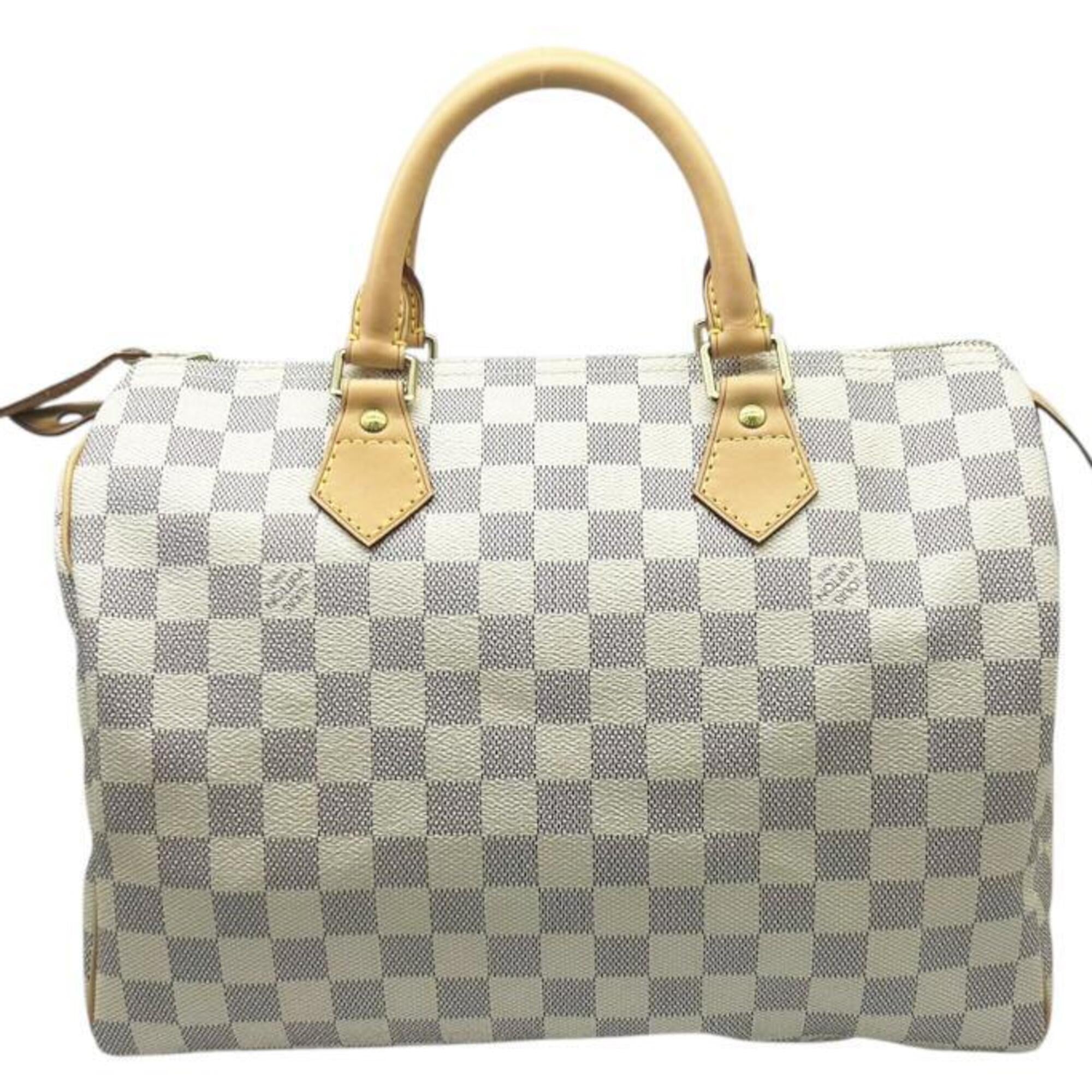 Louis Vuitton White Damier Azur Handbag (Pre-Owned)