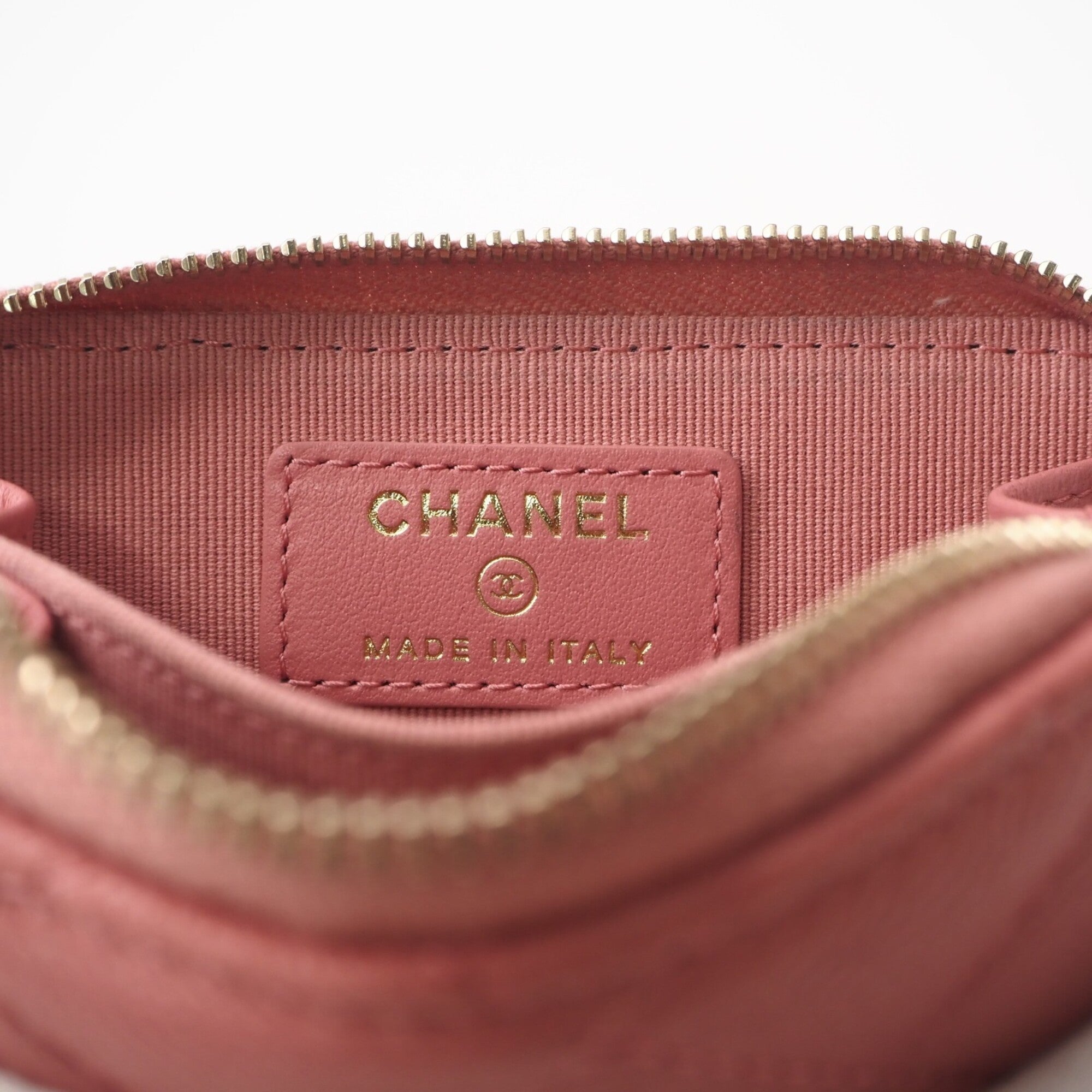 Chanel Matelasse Pink Grained Calfskin Coin Purse/Coin Case (Pre-Owned)