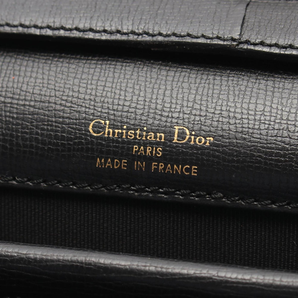 Christian Dior Black Leather Handbag Shoulder Bag (Pre-Owned)