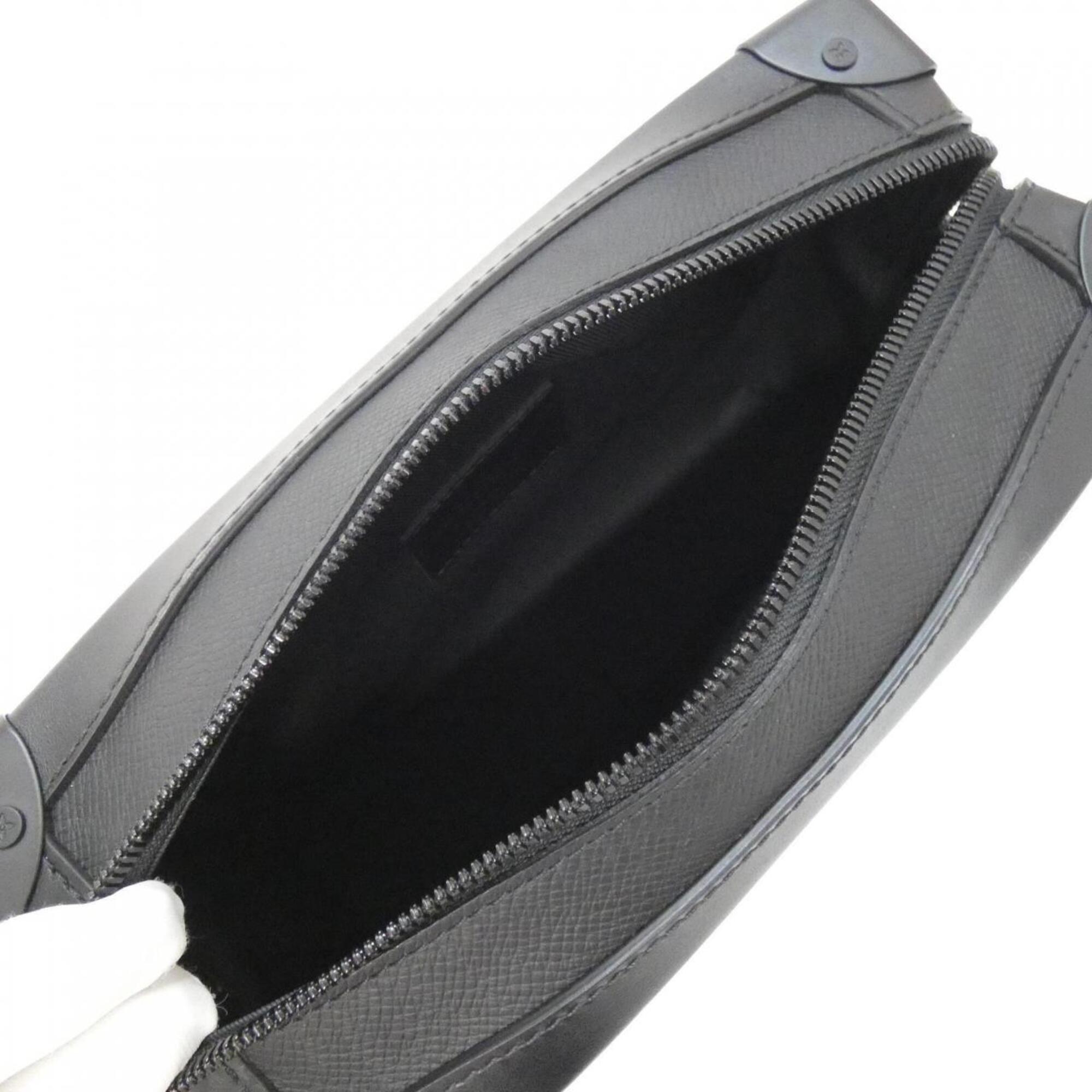 Louis Vuitton Black Leather Shoulder Bag (Pre-Owned)