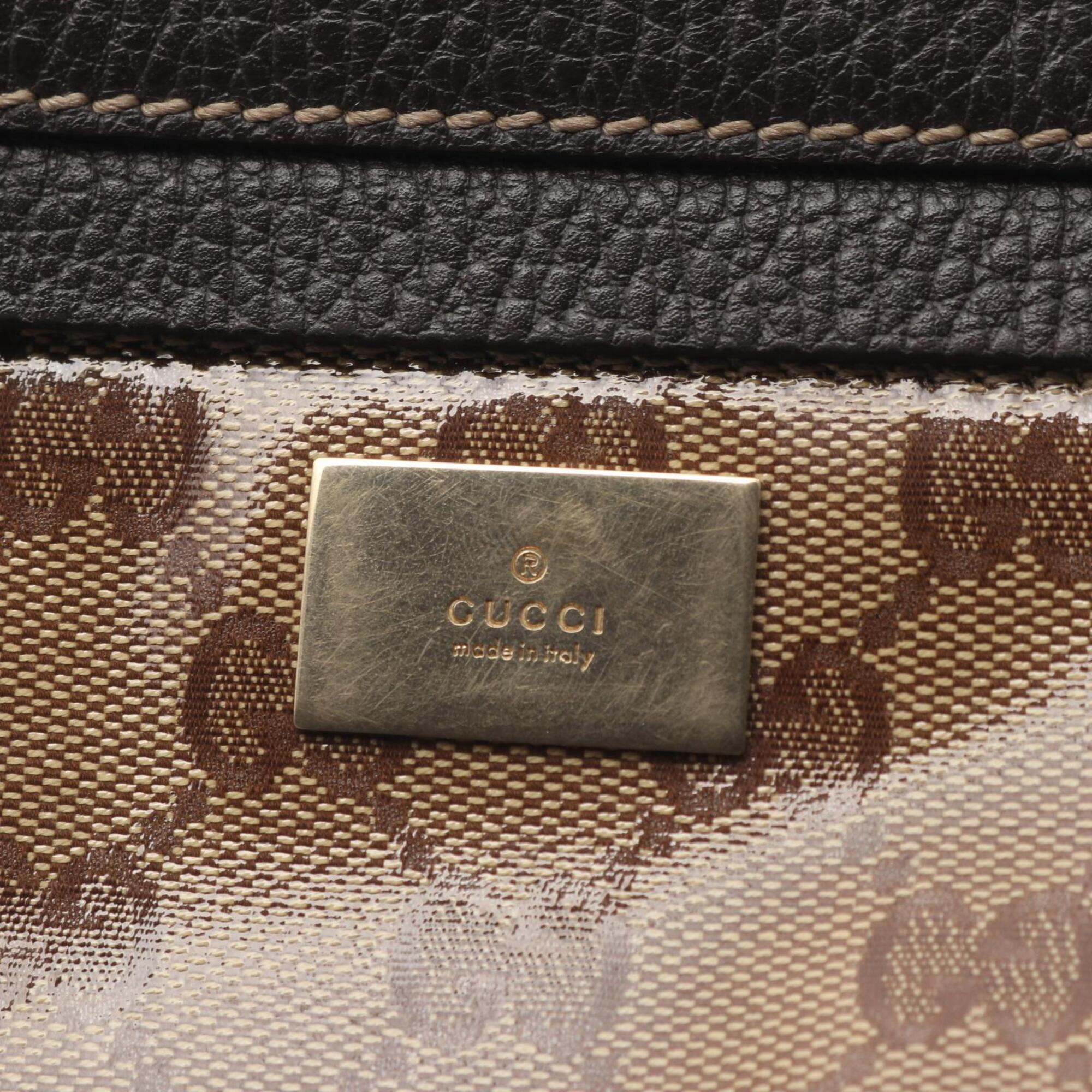 Gucci Beige Brown Pvc Coated Canvas Leather Fanny Pack Handbag (Pre-Owned)