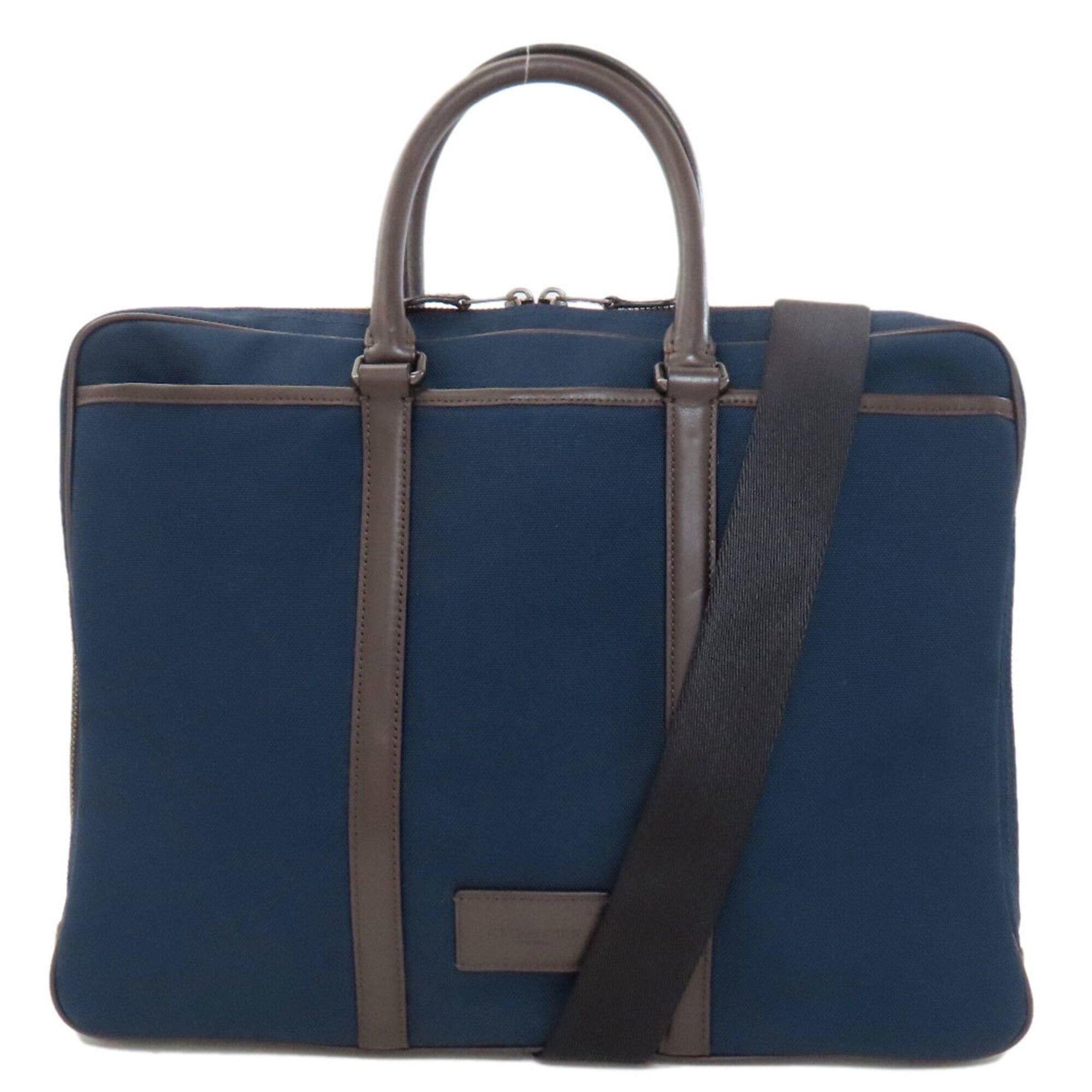 Coach Black Blue Nylon Briefcase (Pre-Owned)