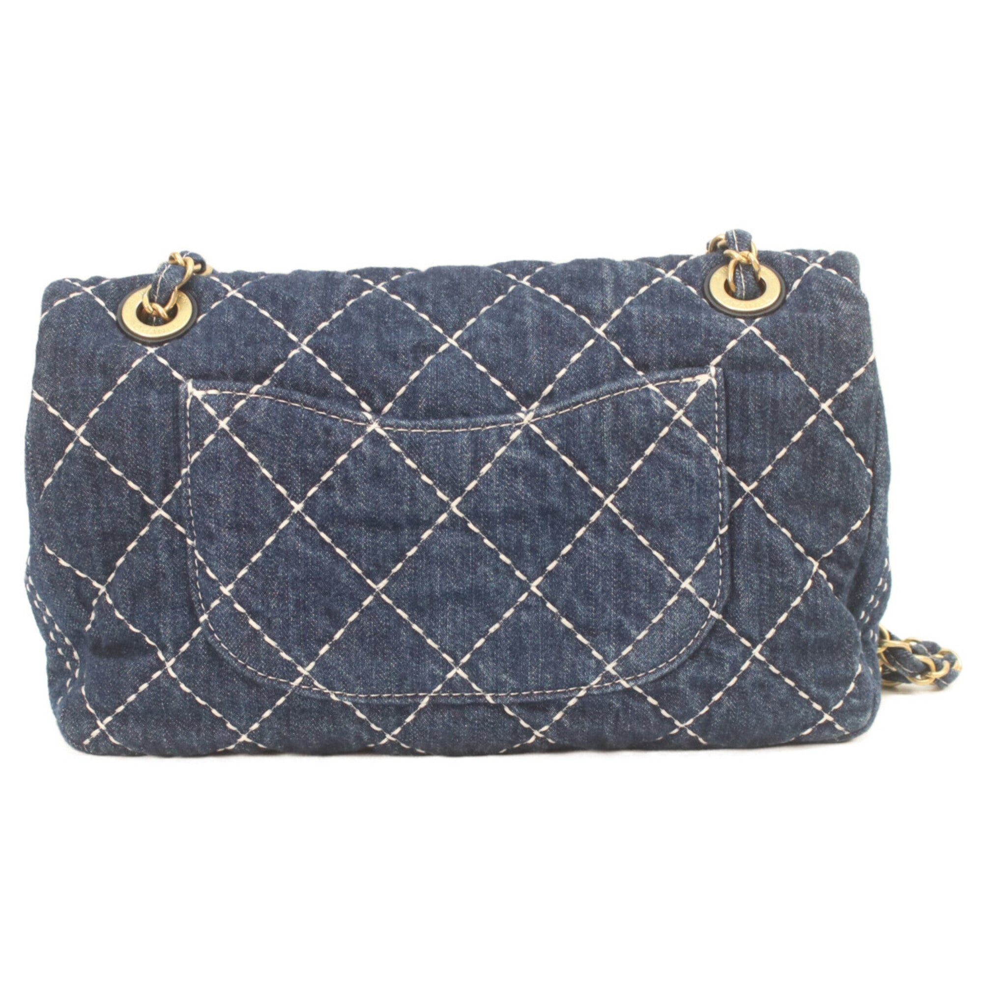 Chanel Gold Denim Shoulder Bag (Pre-Owned)