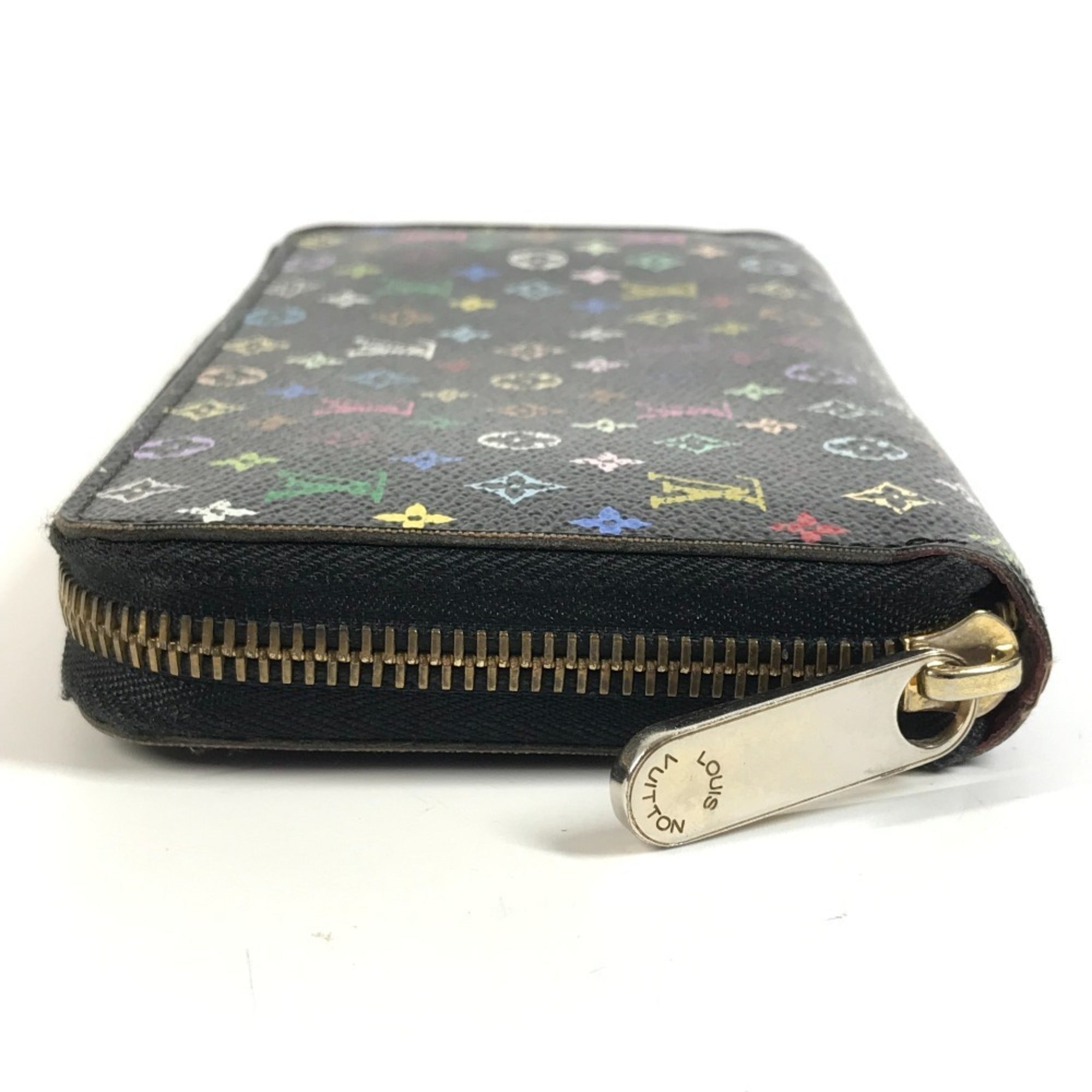 Louis Vuitton Black Noir Monogram Multicolore Long Wallet (Bi-Fold) (Pre-Owned)