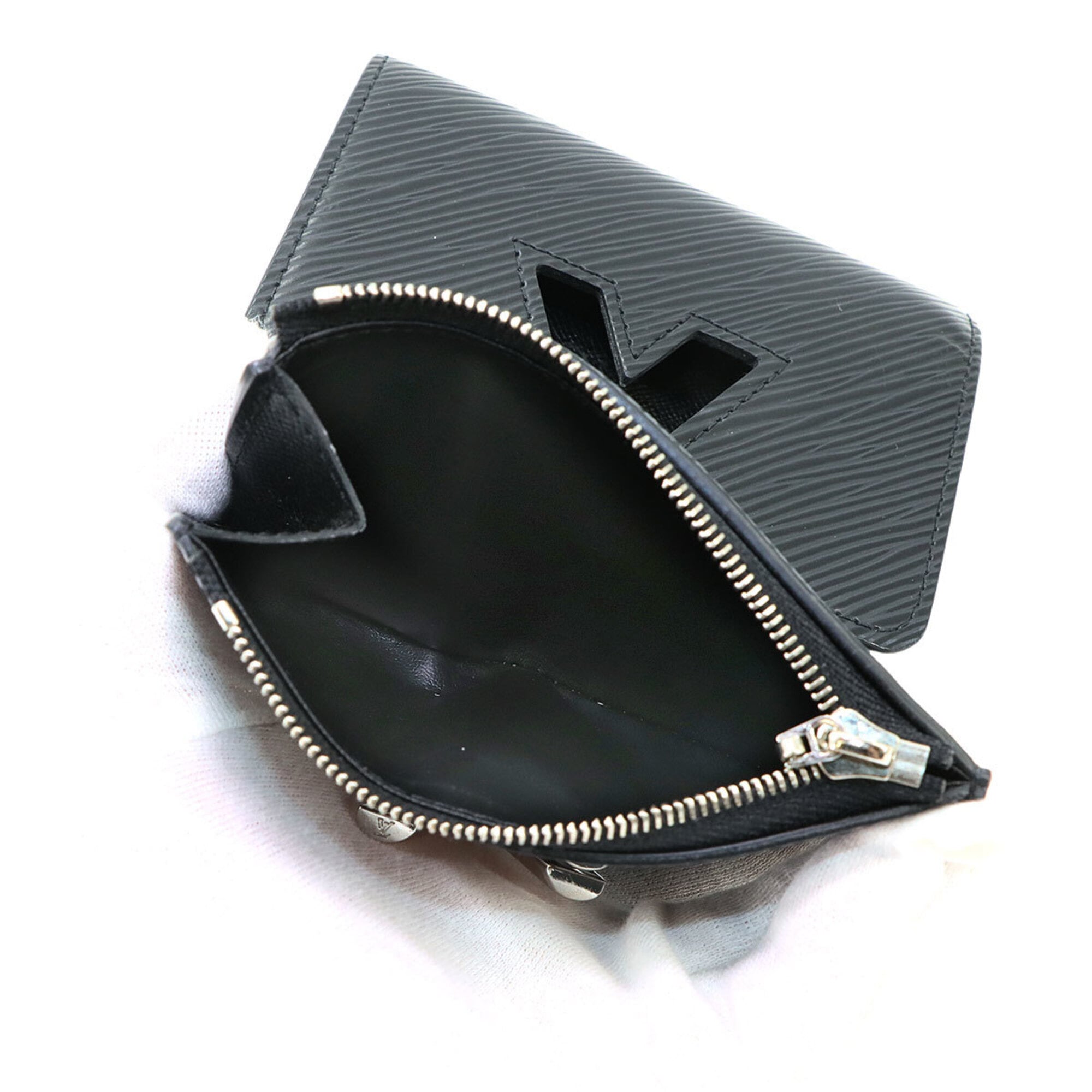 Louis Vuitton Noir Epi Leather Wallet (Tri-Fold) (Pre-Owned)