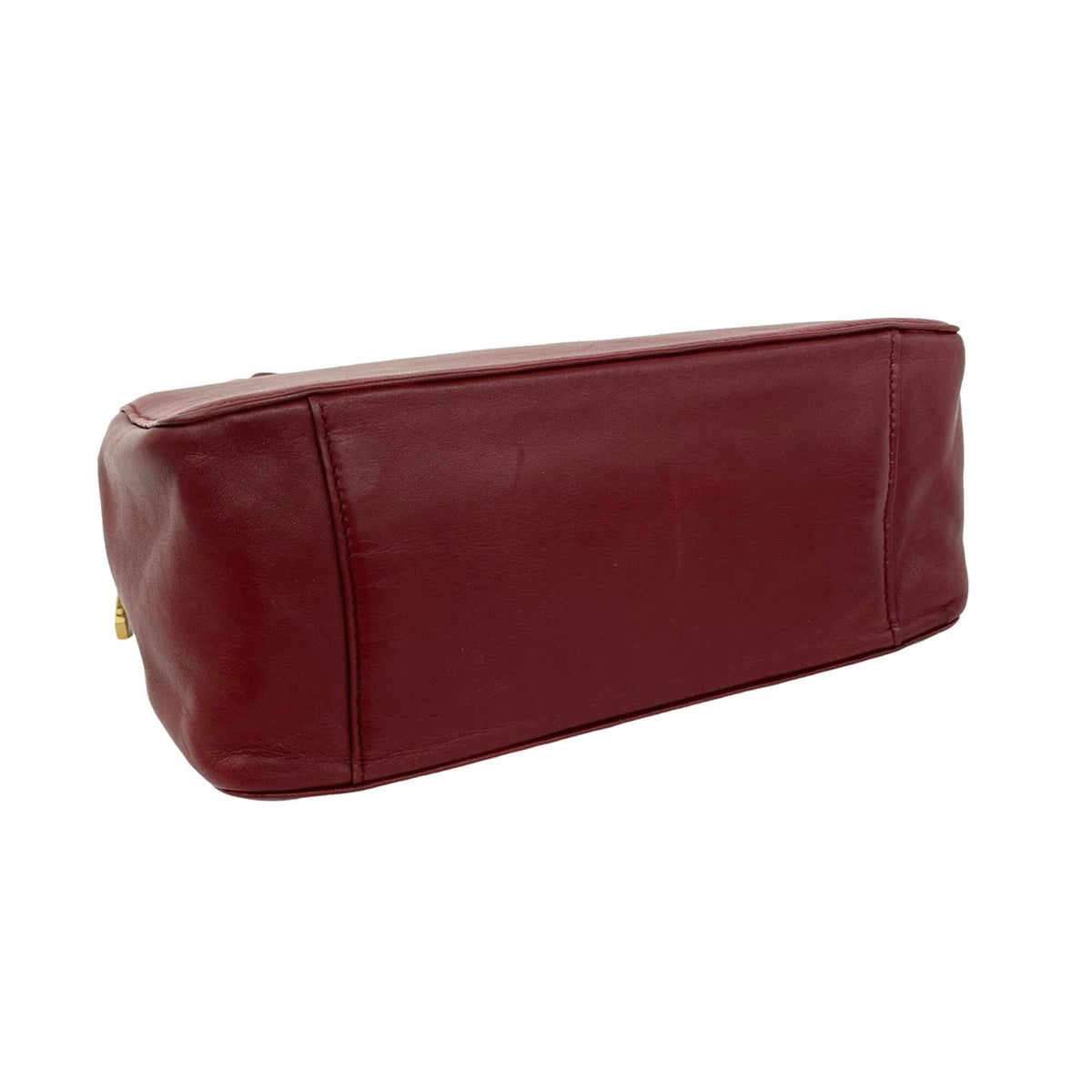Loewe Red Color Wine Leather Handbag Tote Bag (Pre-Owned)