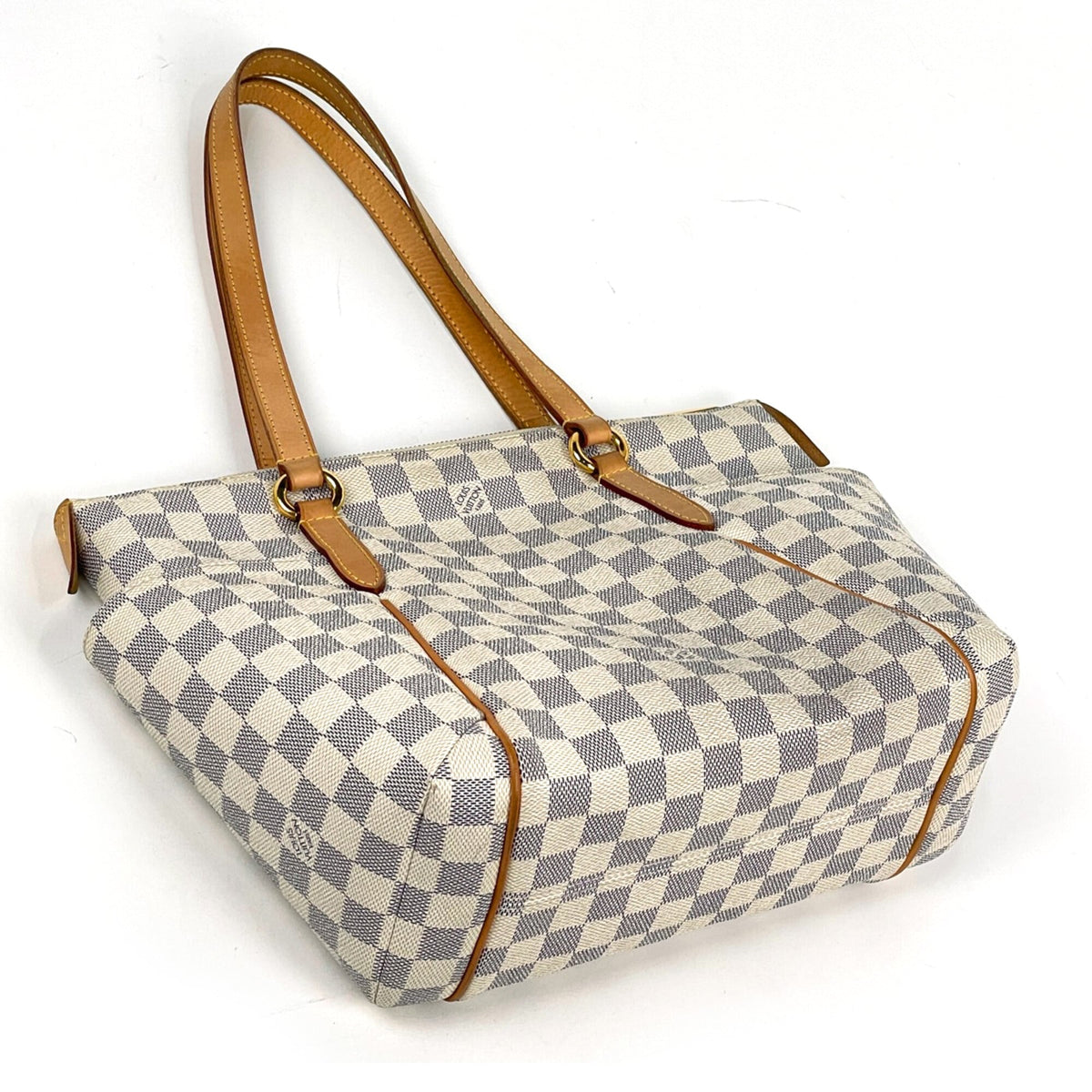 Louis Vuitton White Damier Azur Shoulder Bag Tote Bag (Pre-Owned)