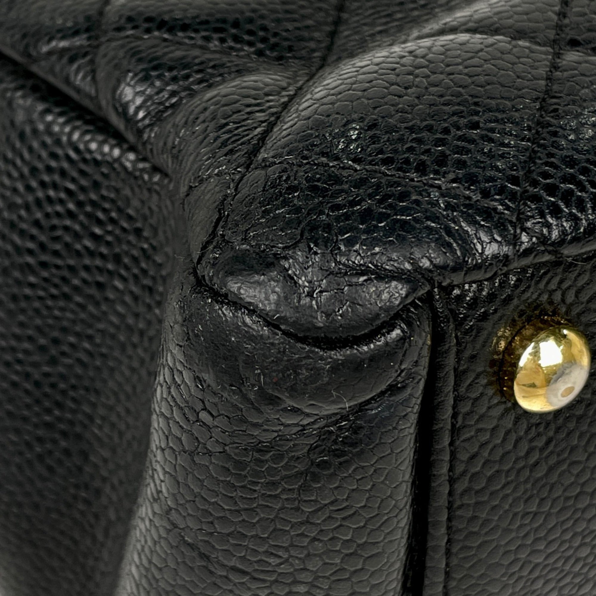 Chanel Black Grained Calfskin Tote Bag (Pre-Owned)