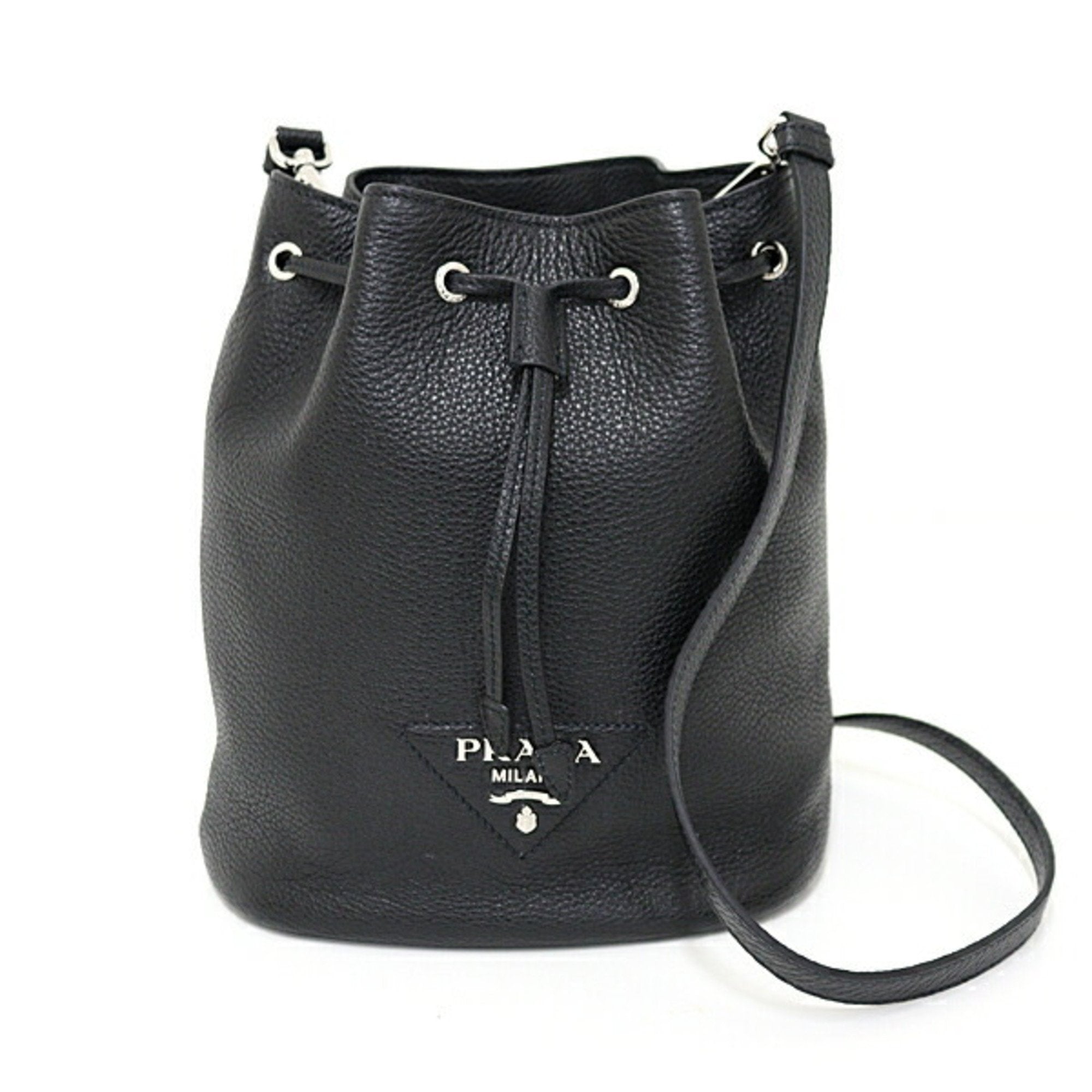 Prada Black Nero Leather Shoulder Bag (Pre-Owned)