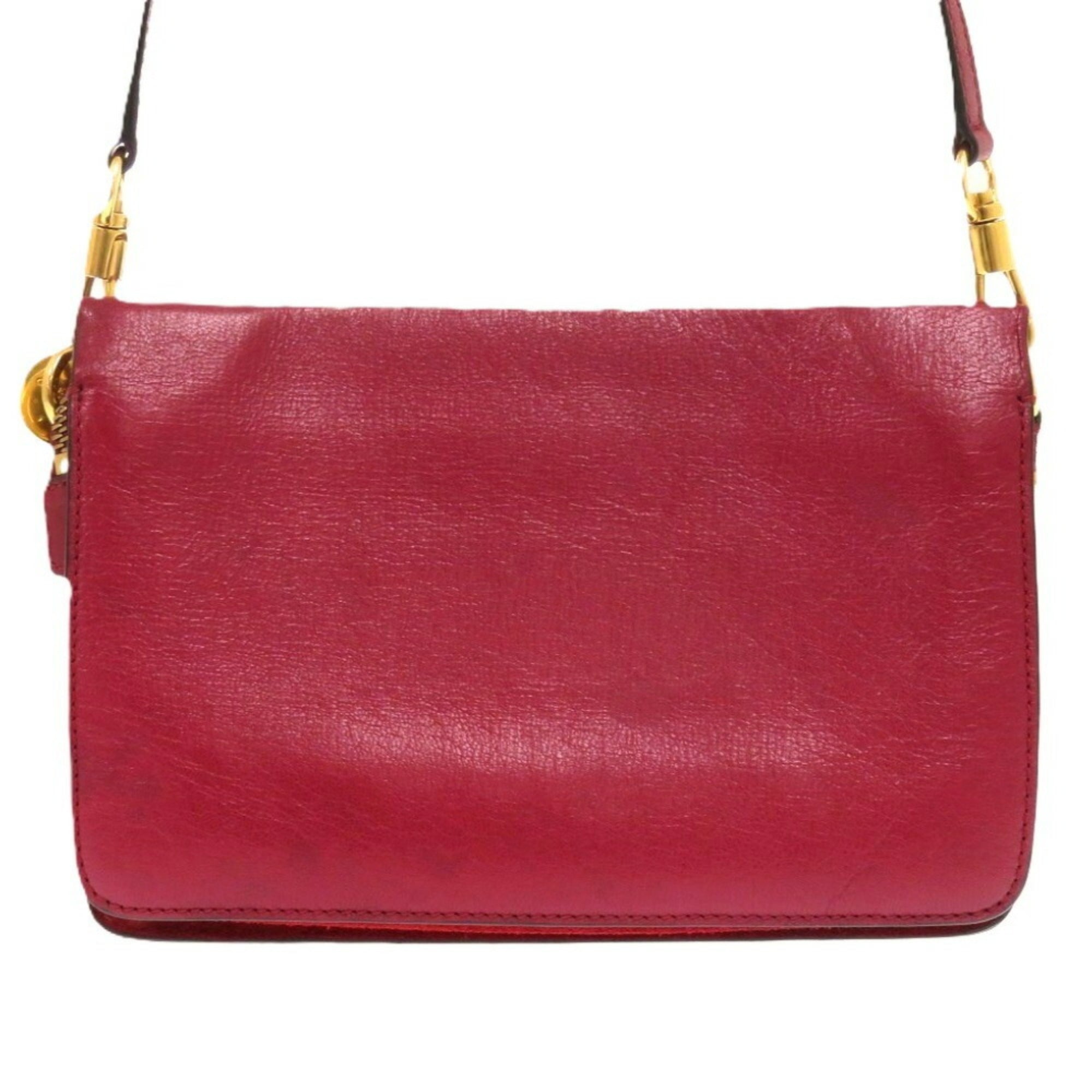 Givenchy Bordeaux Leather Shoulder Bag (Pre-Owned)