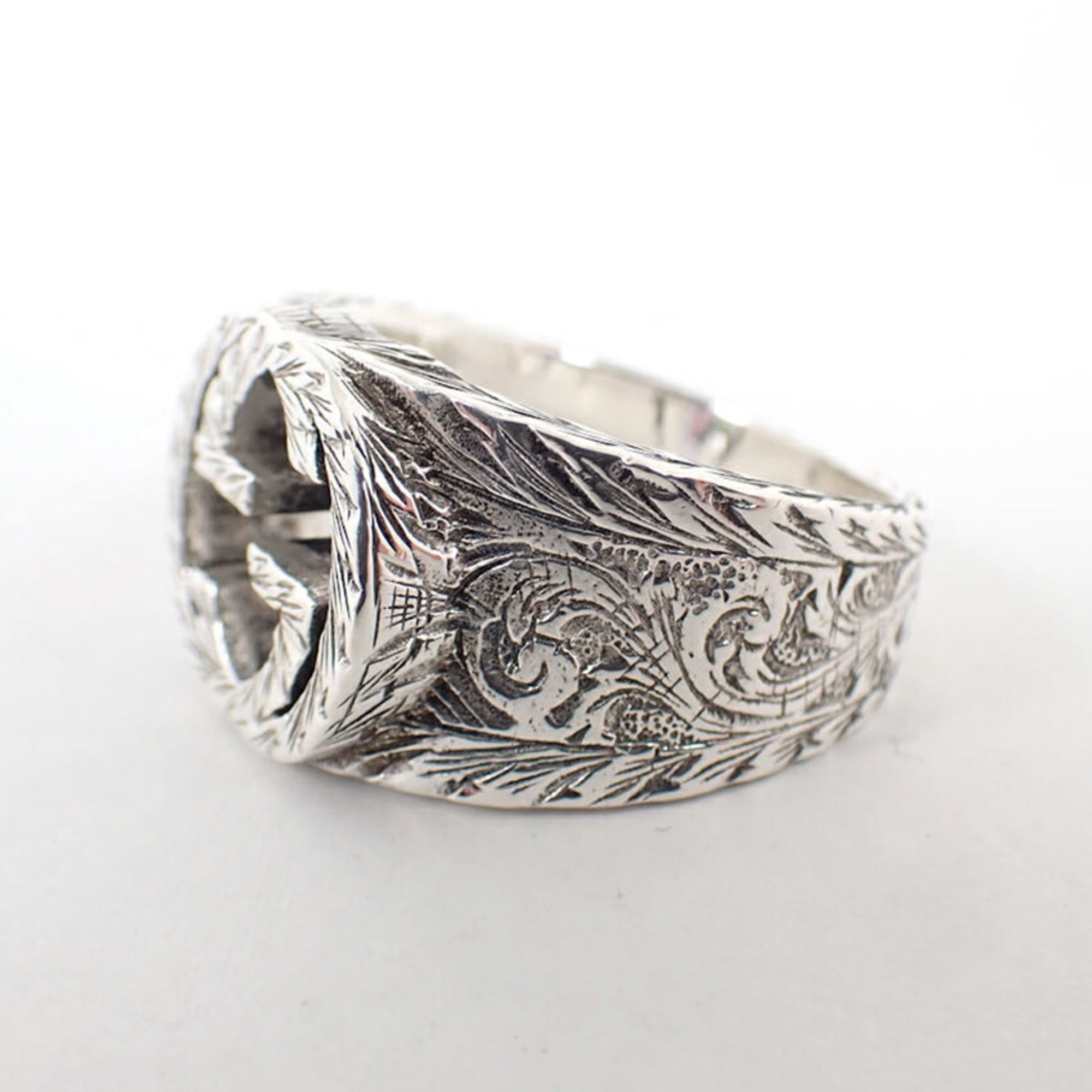 Gucci Sterling Silver 925 Band Ring (Pre-Owned)