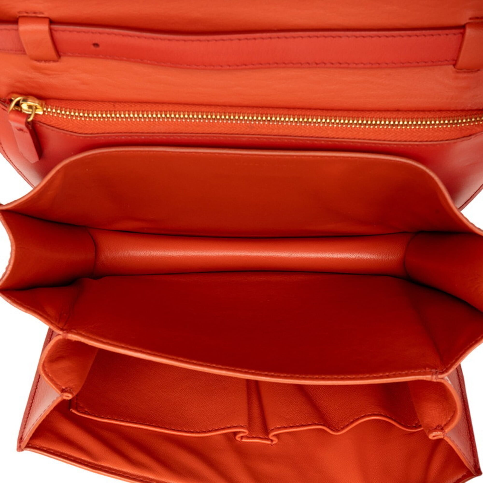 Celine Orange Leather Shoulder Bag (Pre-Owned)