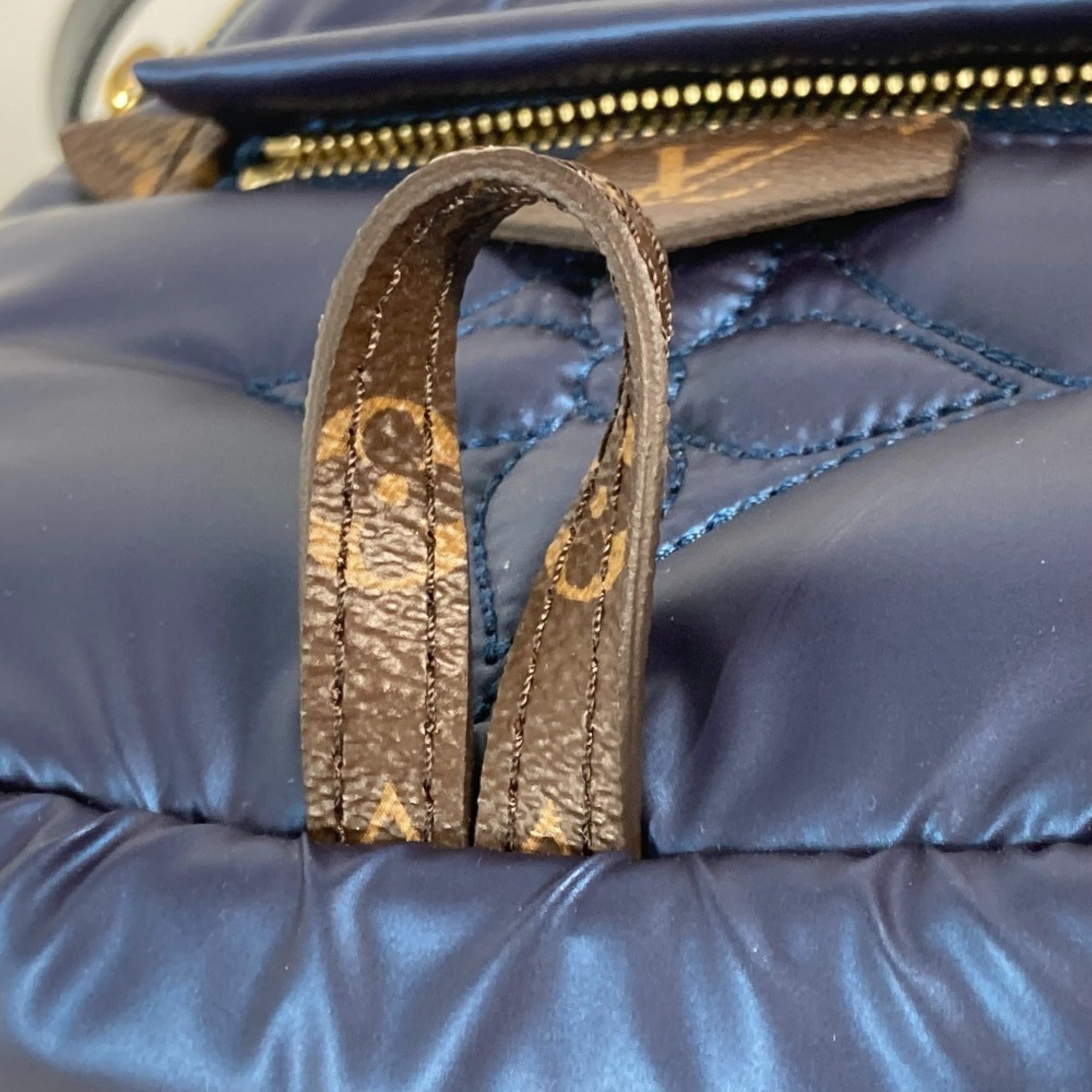 Louis Vuitton Brown Navy Monogram Nylon Backpack (Pre-Owned)
