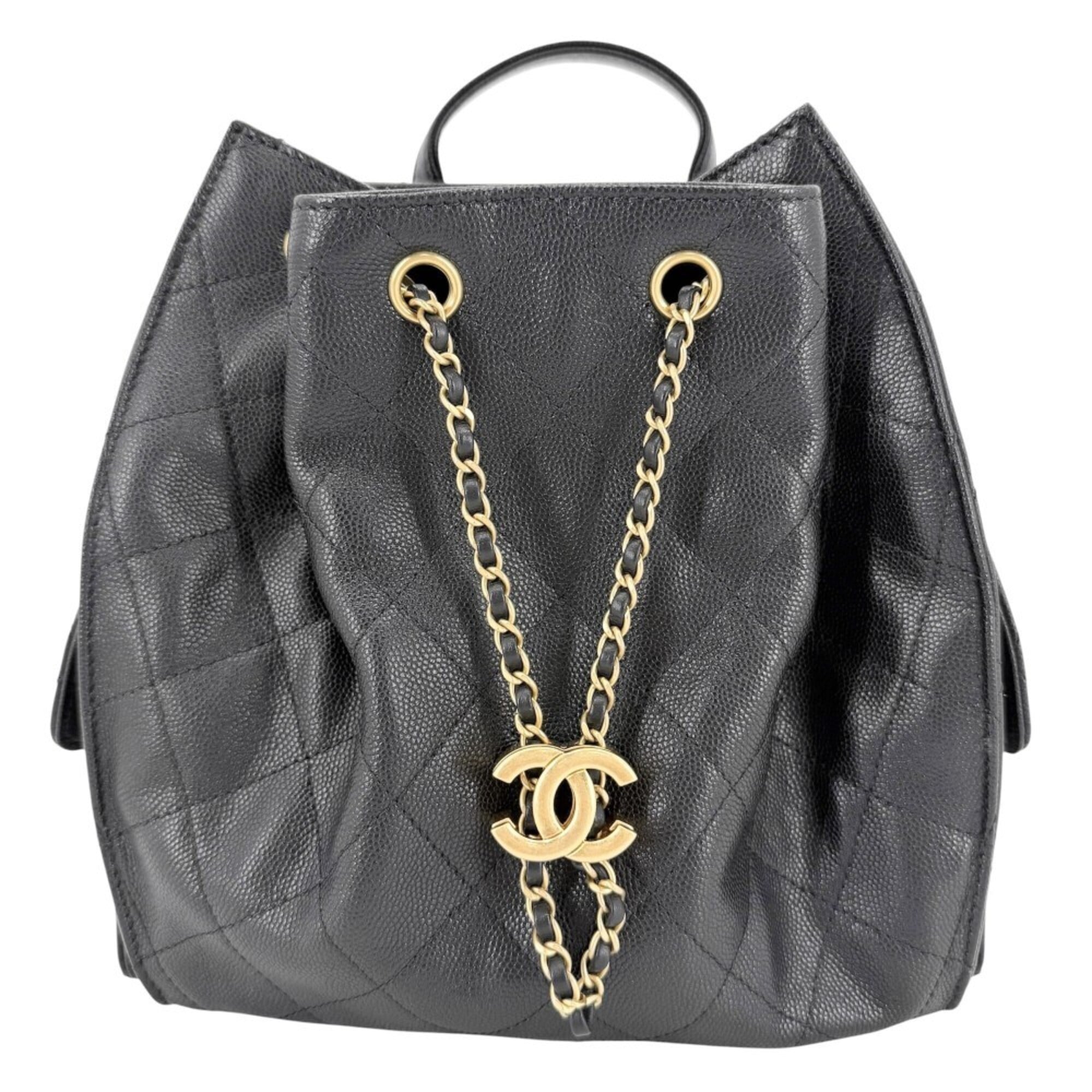 Chanel Black White Grained Calfskin (Pre-Owned)