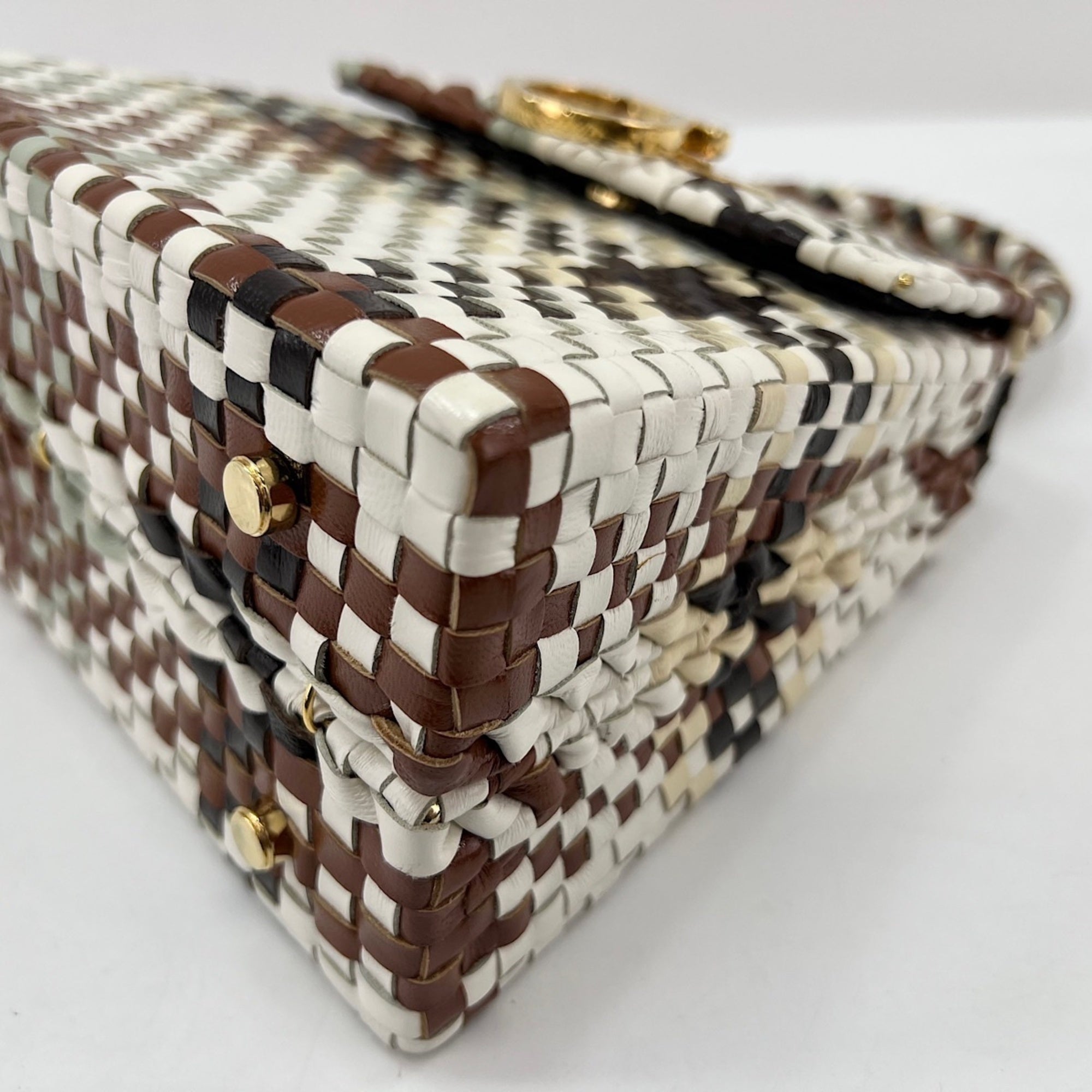 Salvatore Ferragamo Gancini Multi-Color Leather Handbag (Pre-Owned)