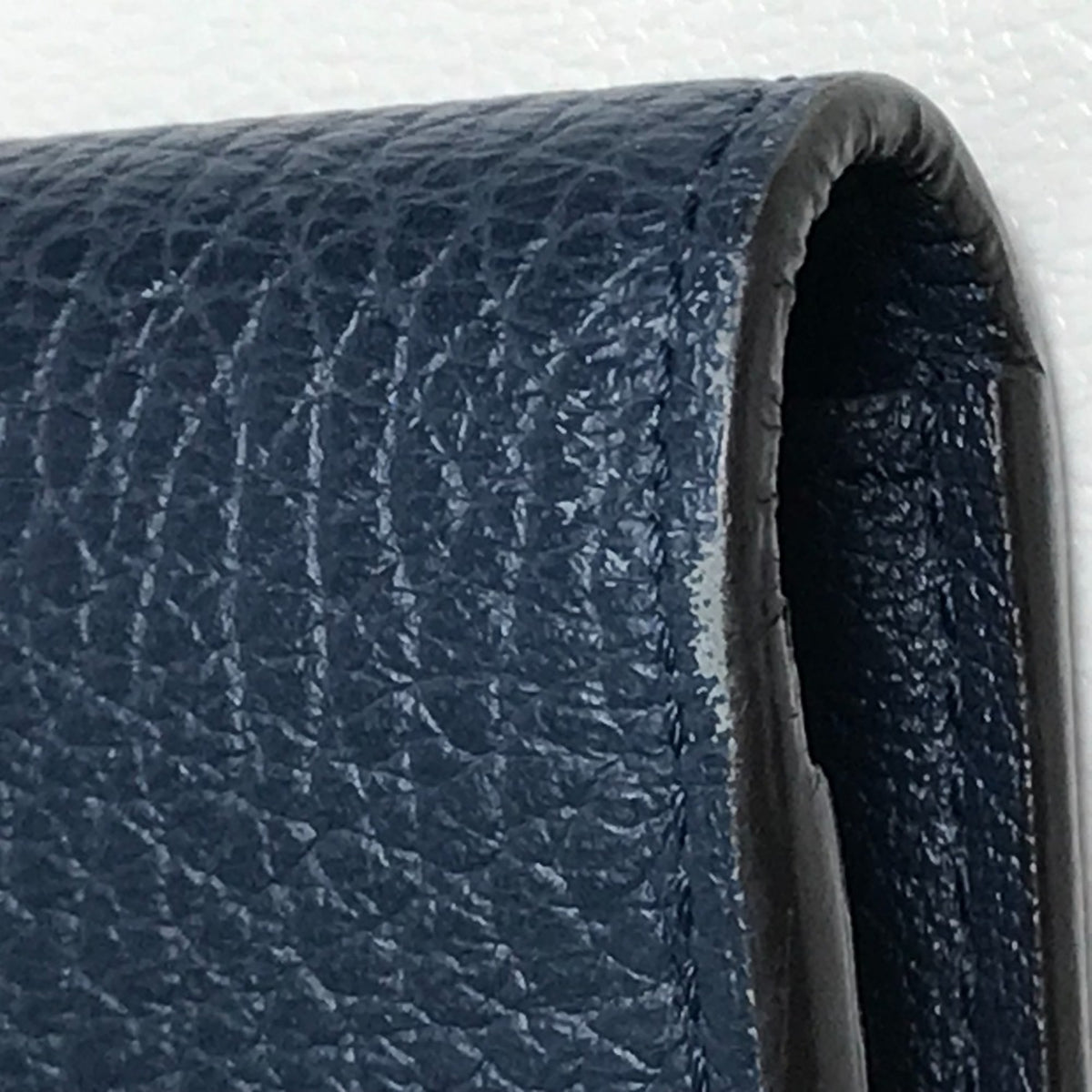 Louis Vuitton Navy Leather Long Wallet (Bi-Fold) (Pre-Owned)