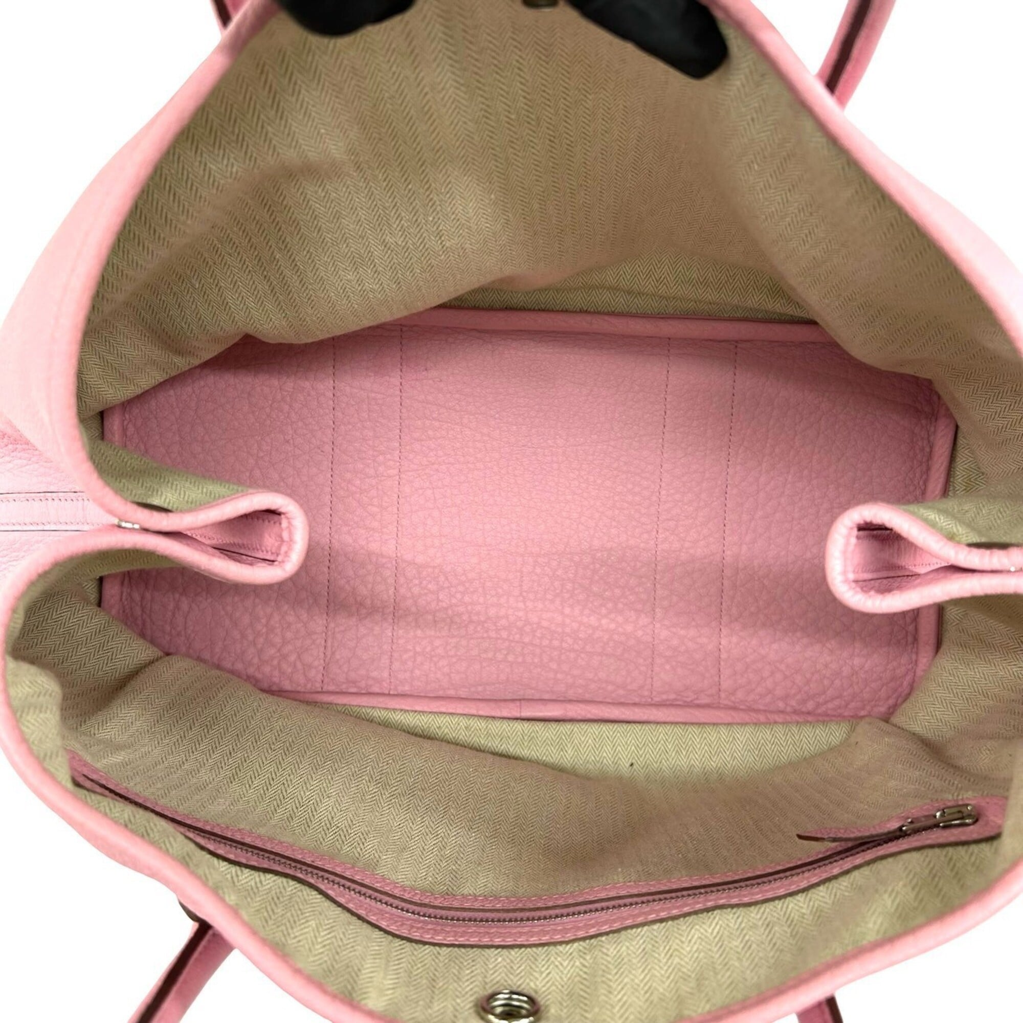 Hermes Pink Negonda Leather Handbag Tote Bag (Pre-Owned)