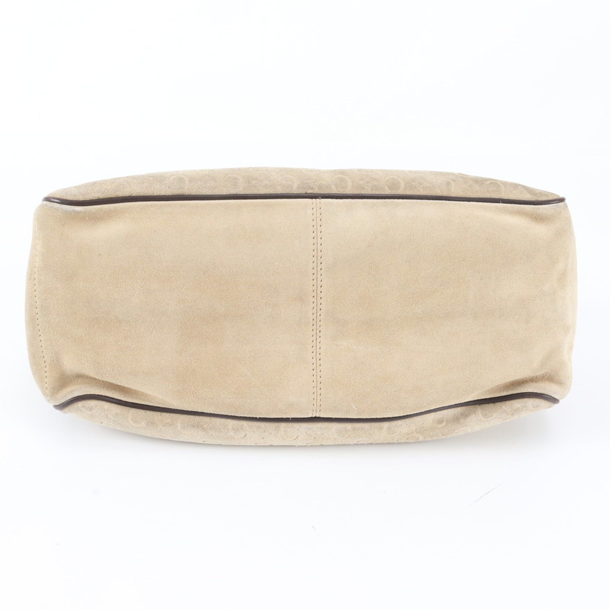 Celine Macadam Beige Brown Leather Handbag Tote Bag (Pre-Owned)