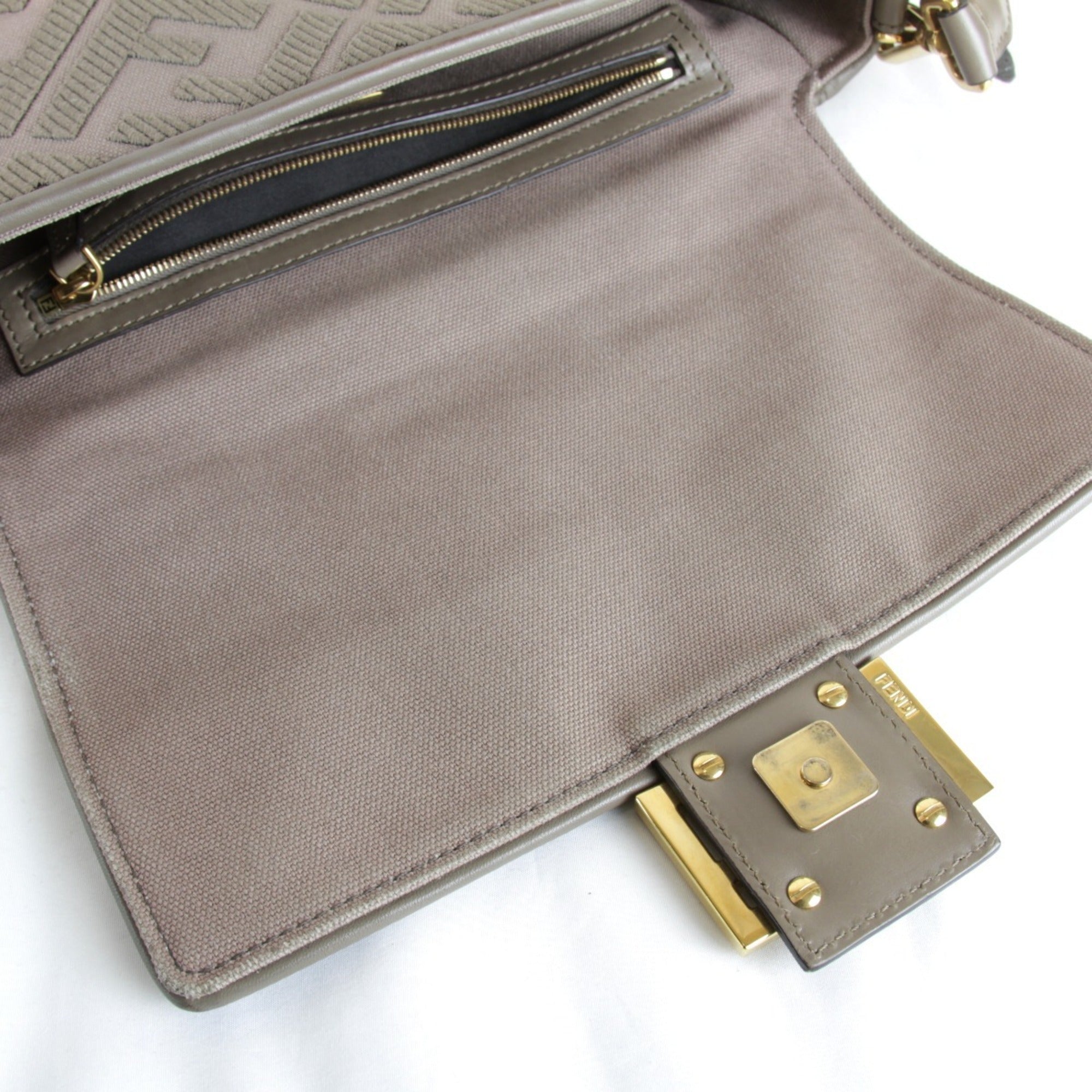 Fendi Pink Canvas Shoulder Bag (Pre-Owned)