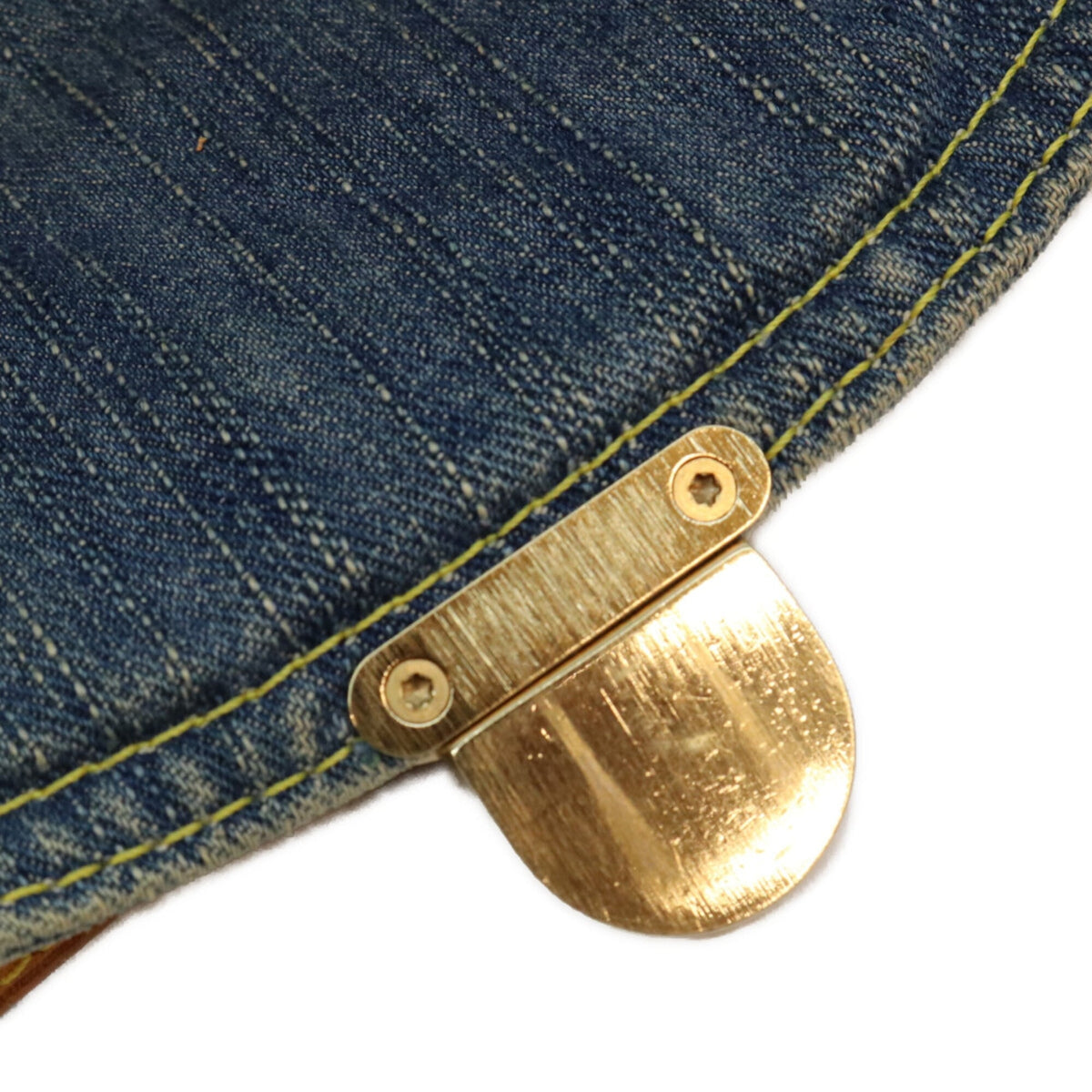 Louis Vuitton Gold Monogram Denim Shoulder Bag (Pre-Owned)