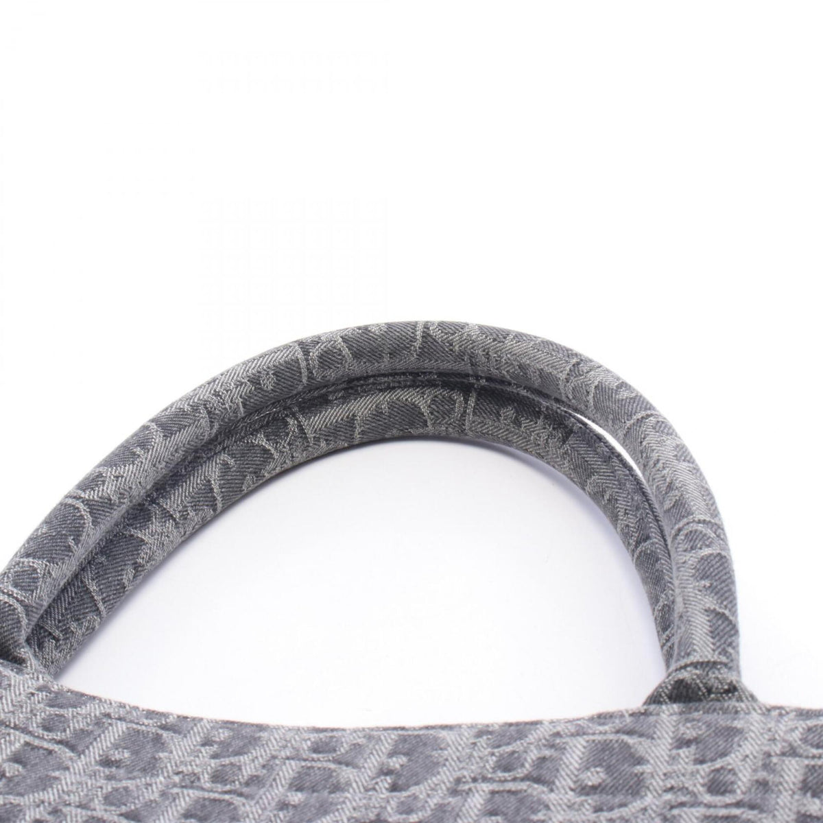 Christian Dior Black Gray Canvas Handbag Tote Bag (Pre-Owned)