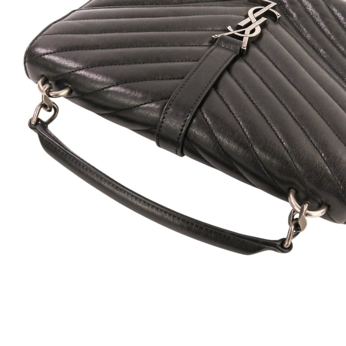 Yves Saint Laurent Black Leather Shoulder Bag (Pre-Owned)