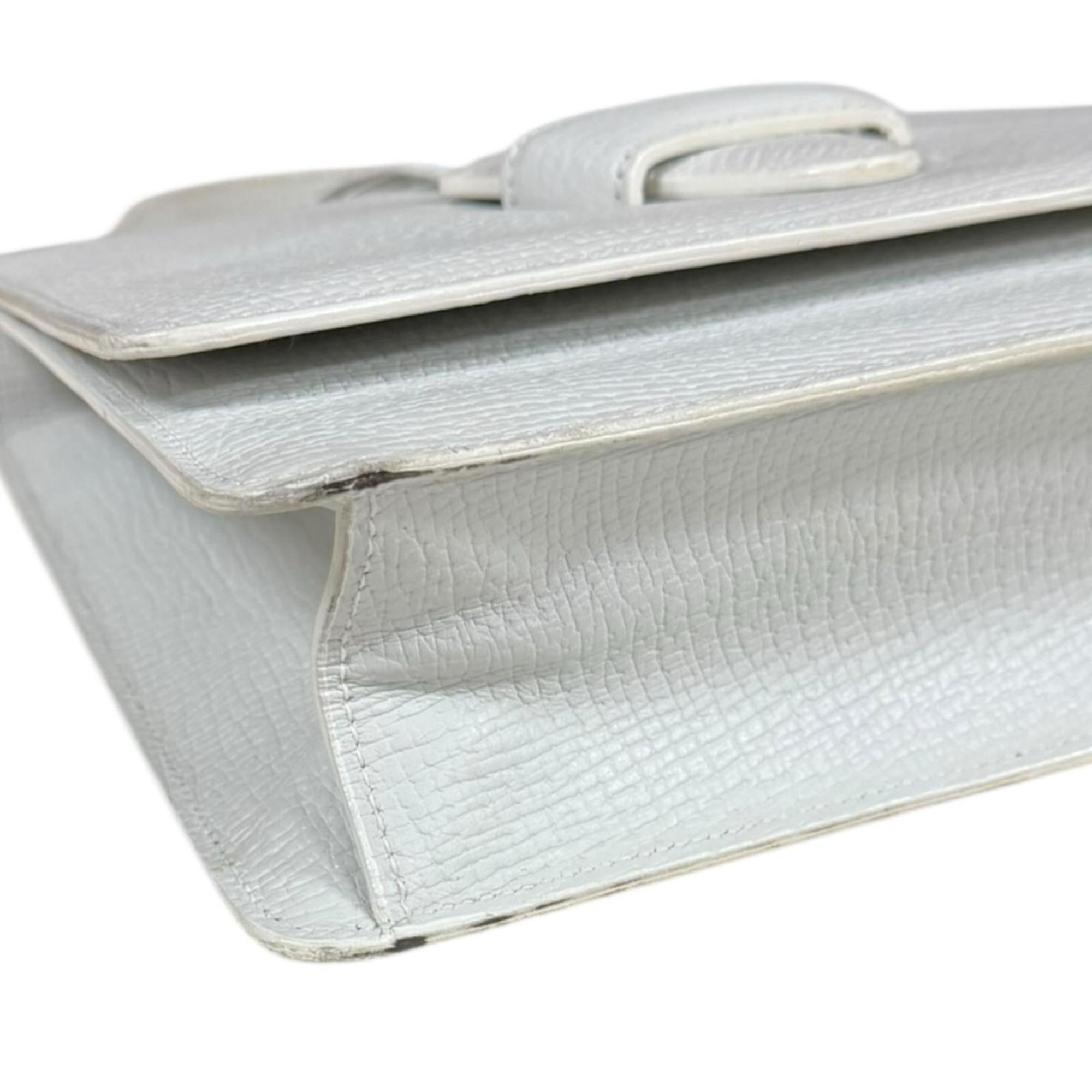 Loewe White Leather Handbag (Pre-Owned)
