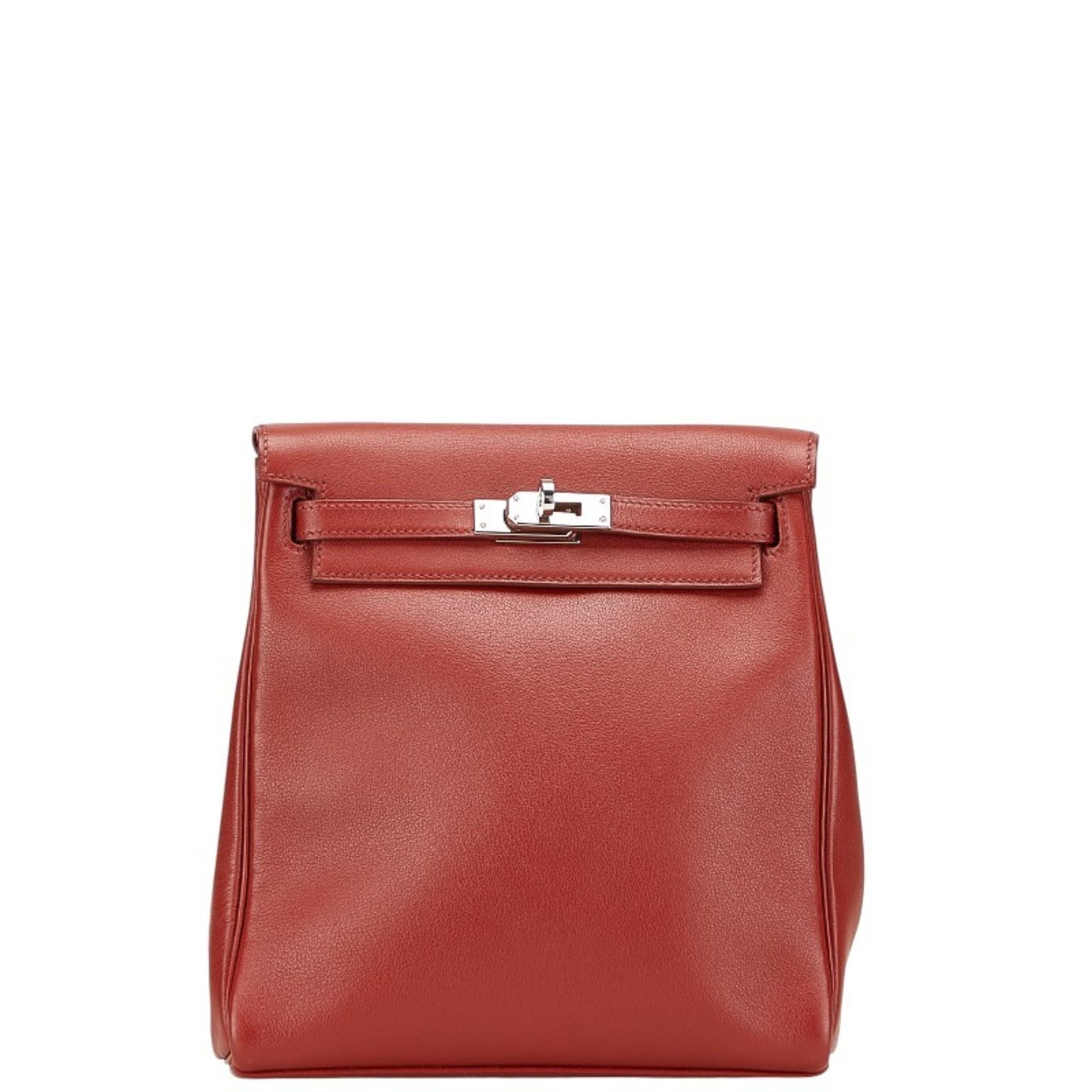 Hermes Kelly Red Color Swift Leather Backpack (Pre-Owned)