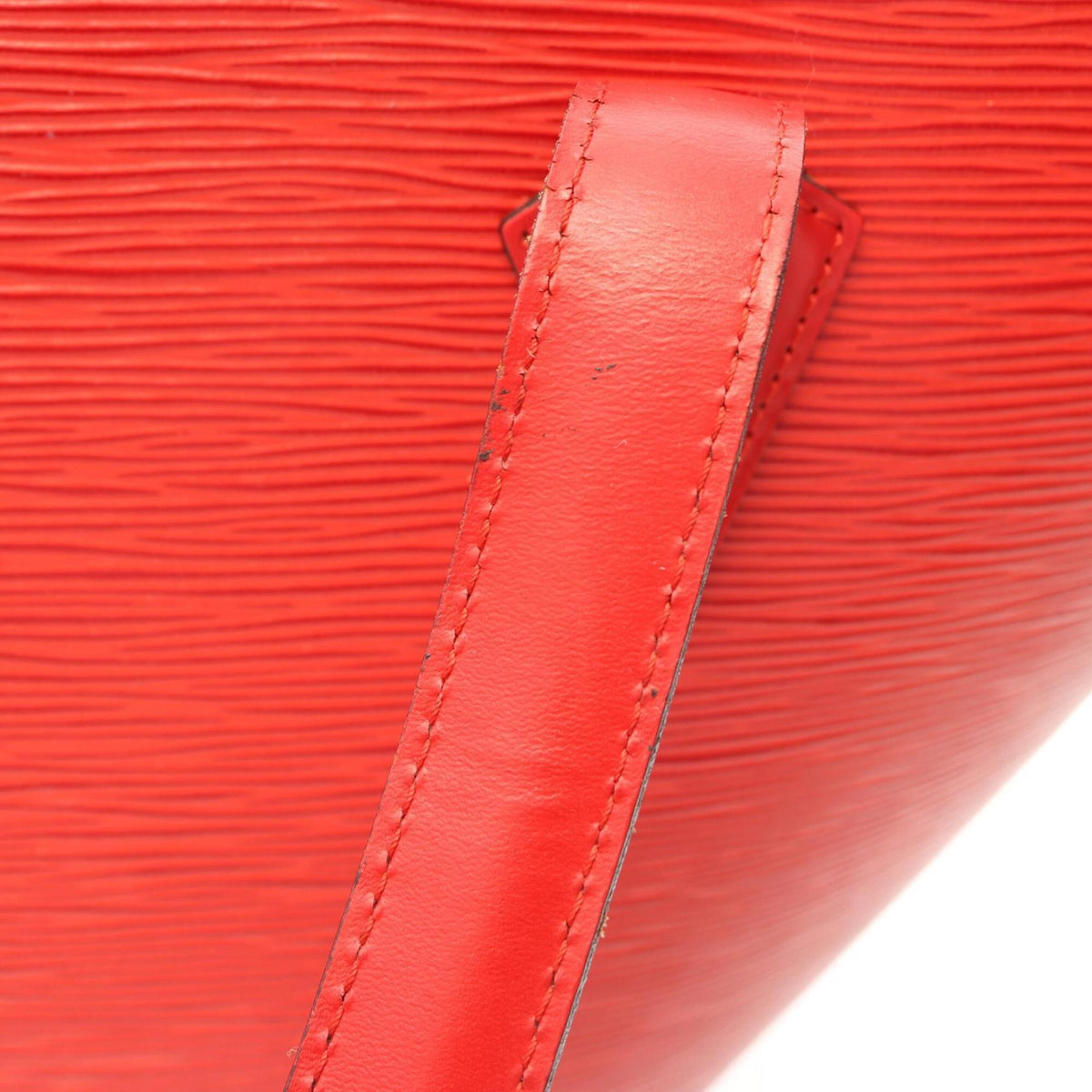 Louis Vuitton Castilian Red Red Color Epi Leather Handbag Shoulder Bag (Pre-Owned)
