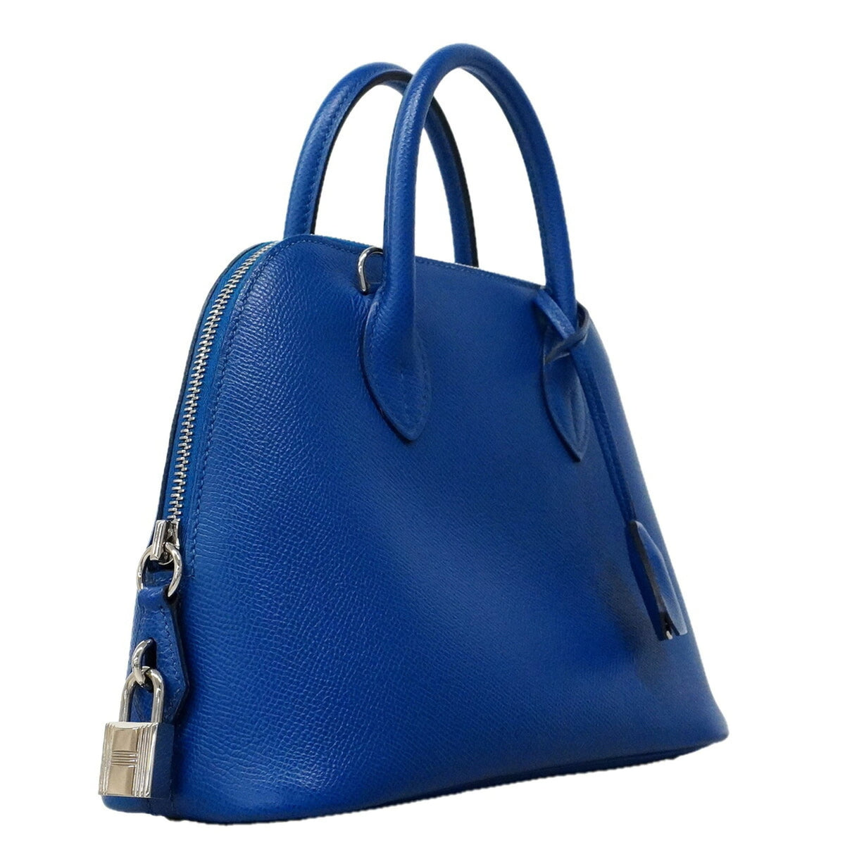 Hermes Blue Leather Handbag (Pre-Owned)
