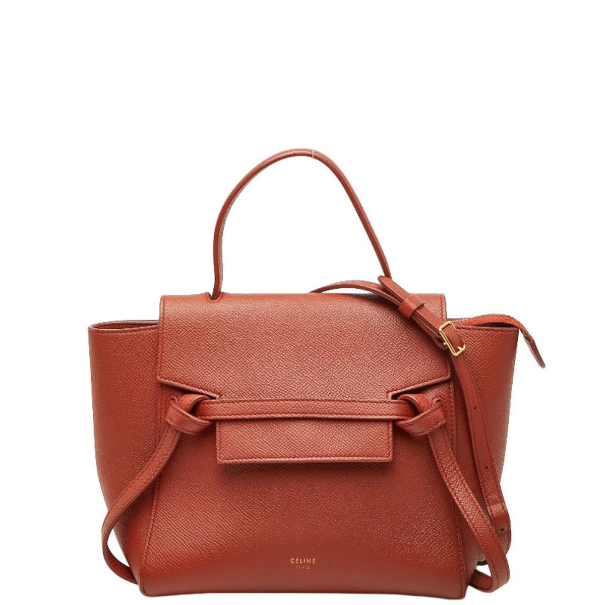 Celine Brown Leather Handbag Shoulder Bag (Pre-Owned)