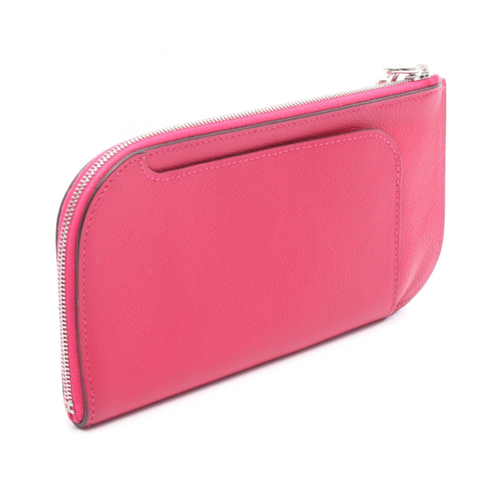 Hermes Pink Leather Pouch (Pre-Owned)