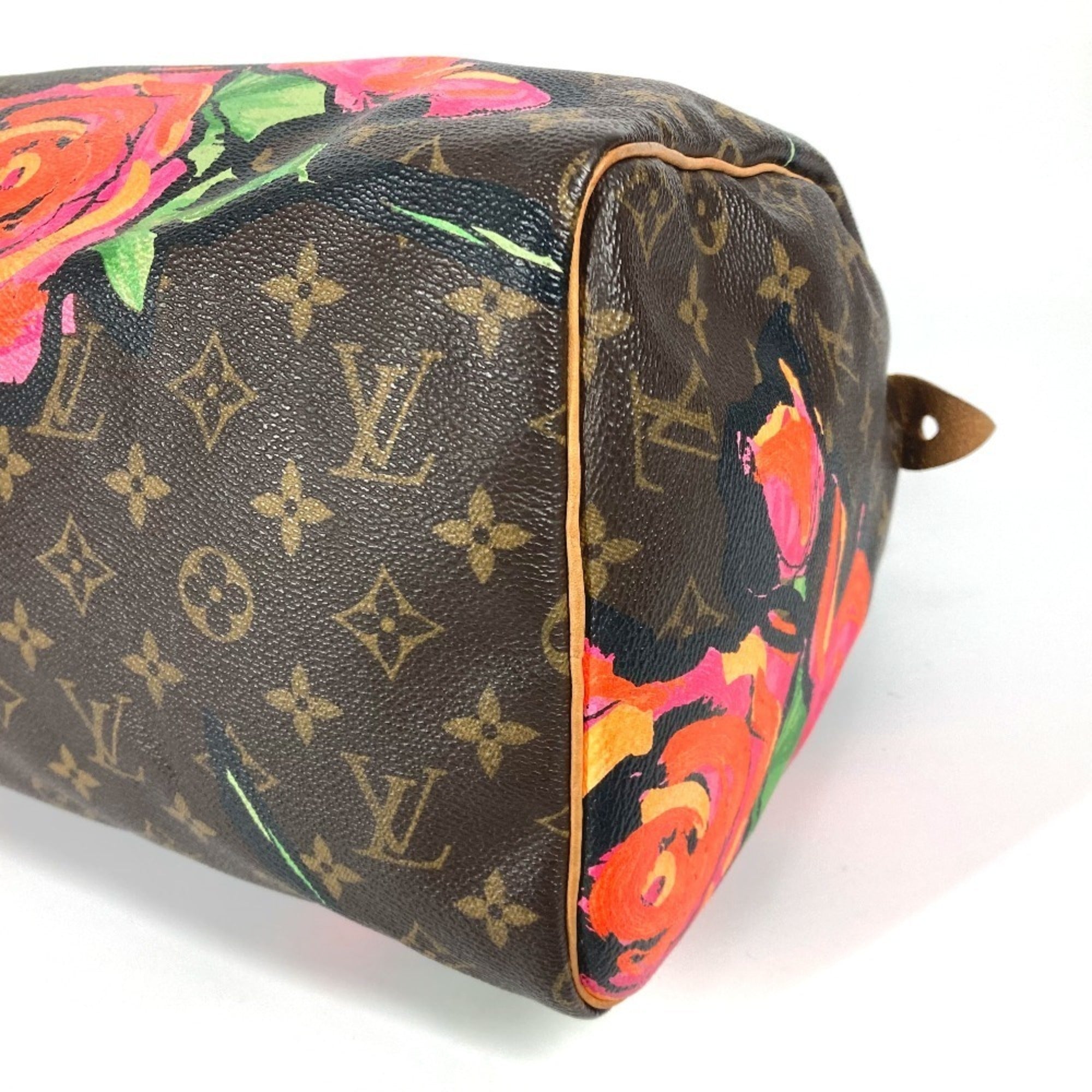 Louis Vuitton Brown Pink Canvas Boston Bag Handbag (Pre-Owned)