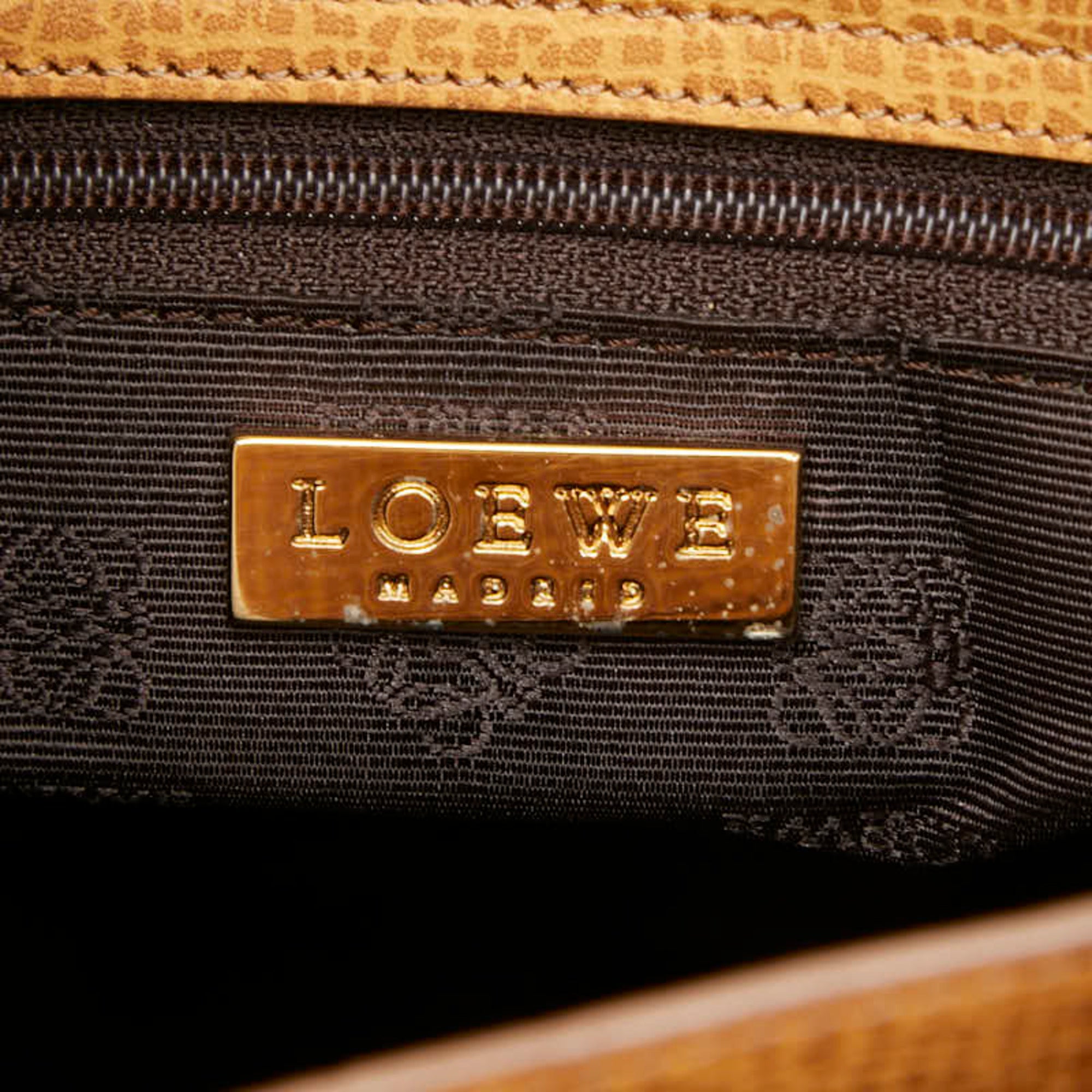 Loewe Beige Leather Handbag Tote Bag (Pre-Owned)