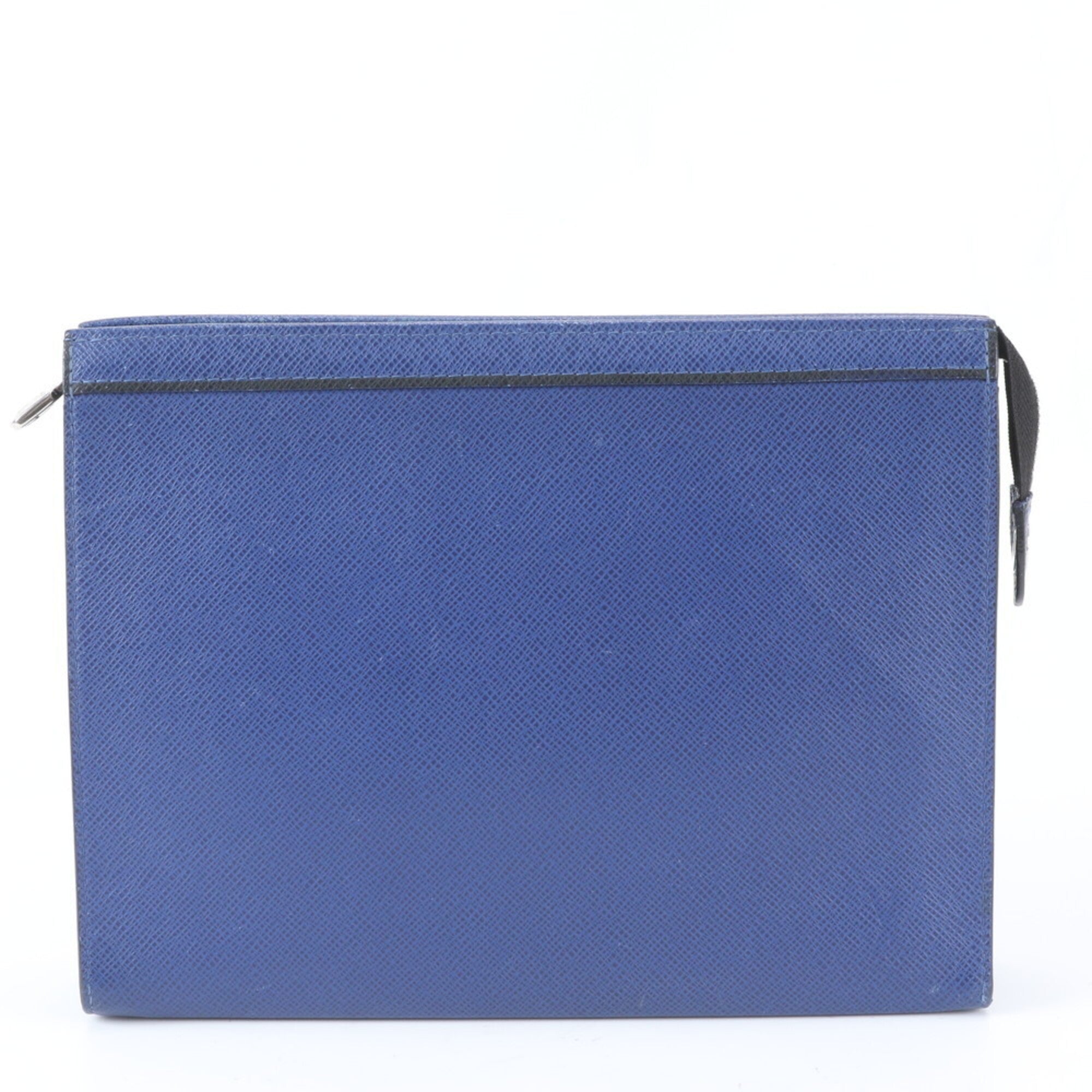 Louis Vuitton Taiga Blue Cobalt Leather Pochette (Pre-Owned)