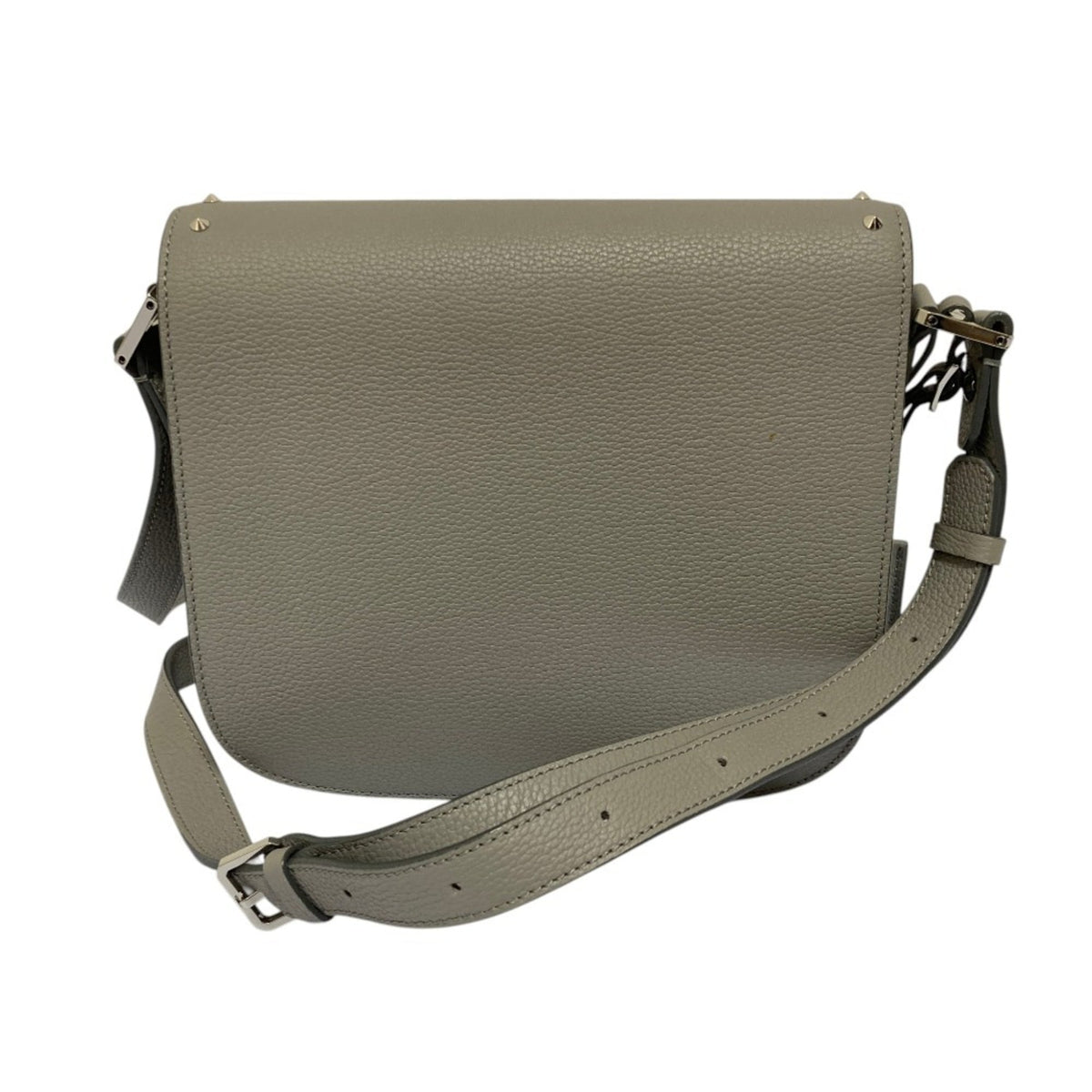 Mcm Gray Leather Shoulder Bag (Pre-Owned)