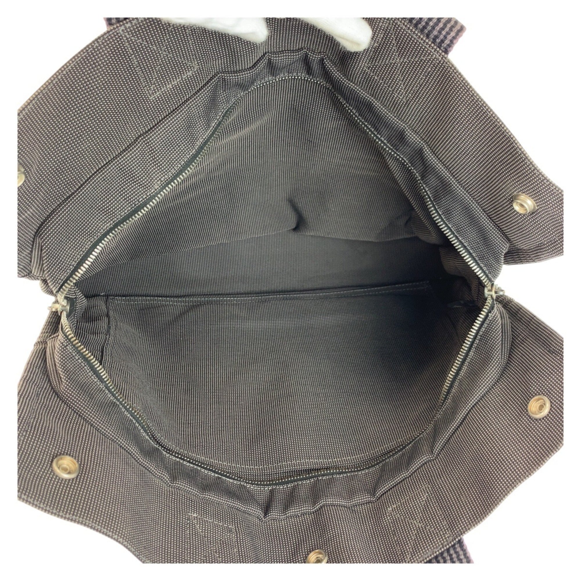 Hermes Gray Polyamide Polyester Handbag Tote Bag (Pre-Owned)