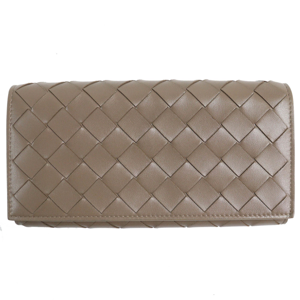 Bottega Veneta Brown Leather Long Wallet (Bi-Fold) (Pre-Owned)