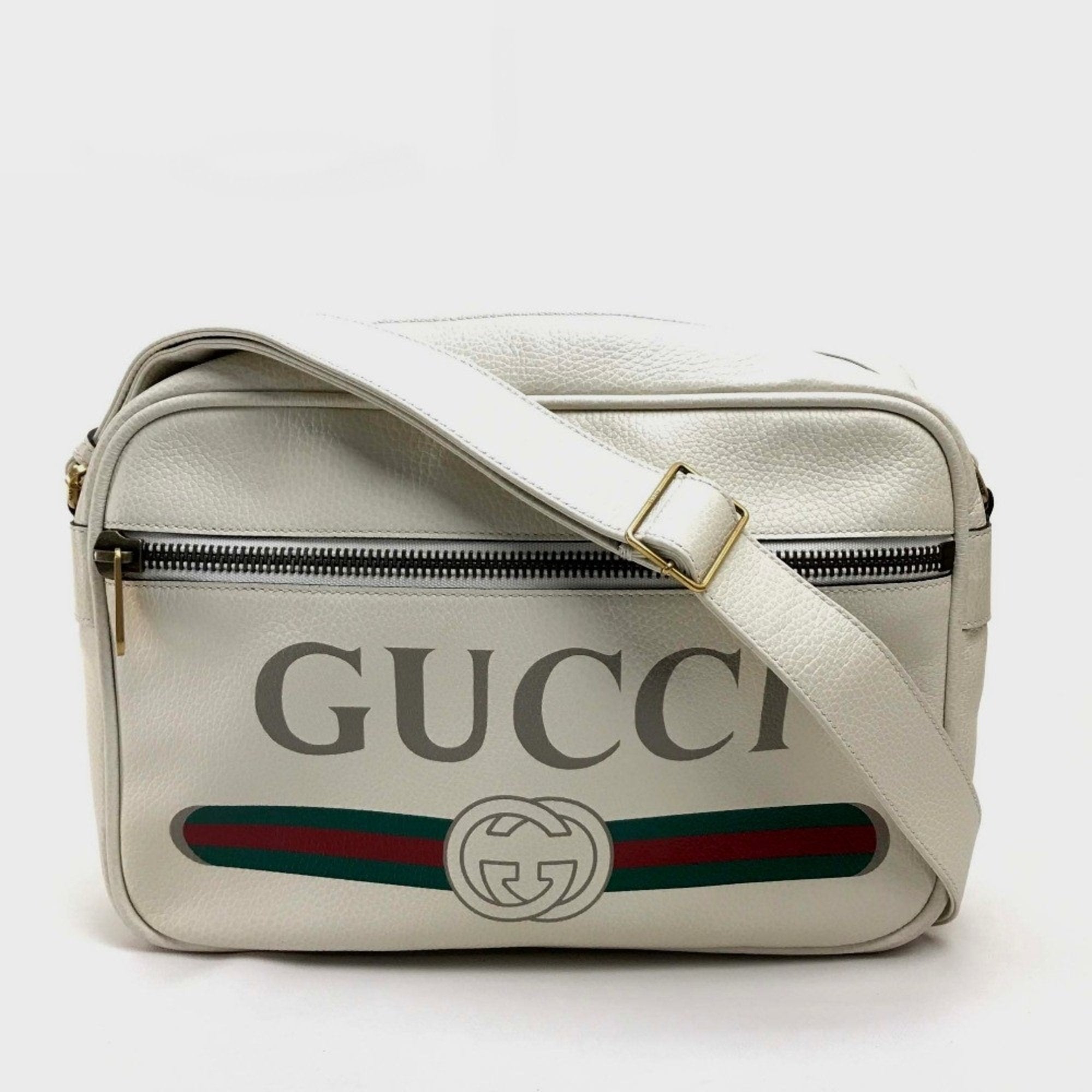 Gucci White Leather Shoulder Bag (Pre-Owned)