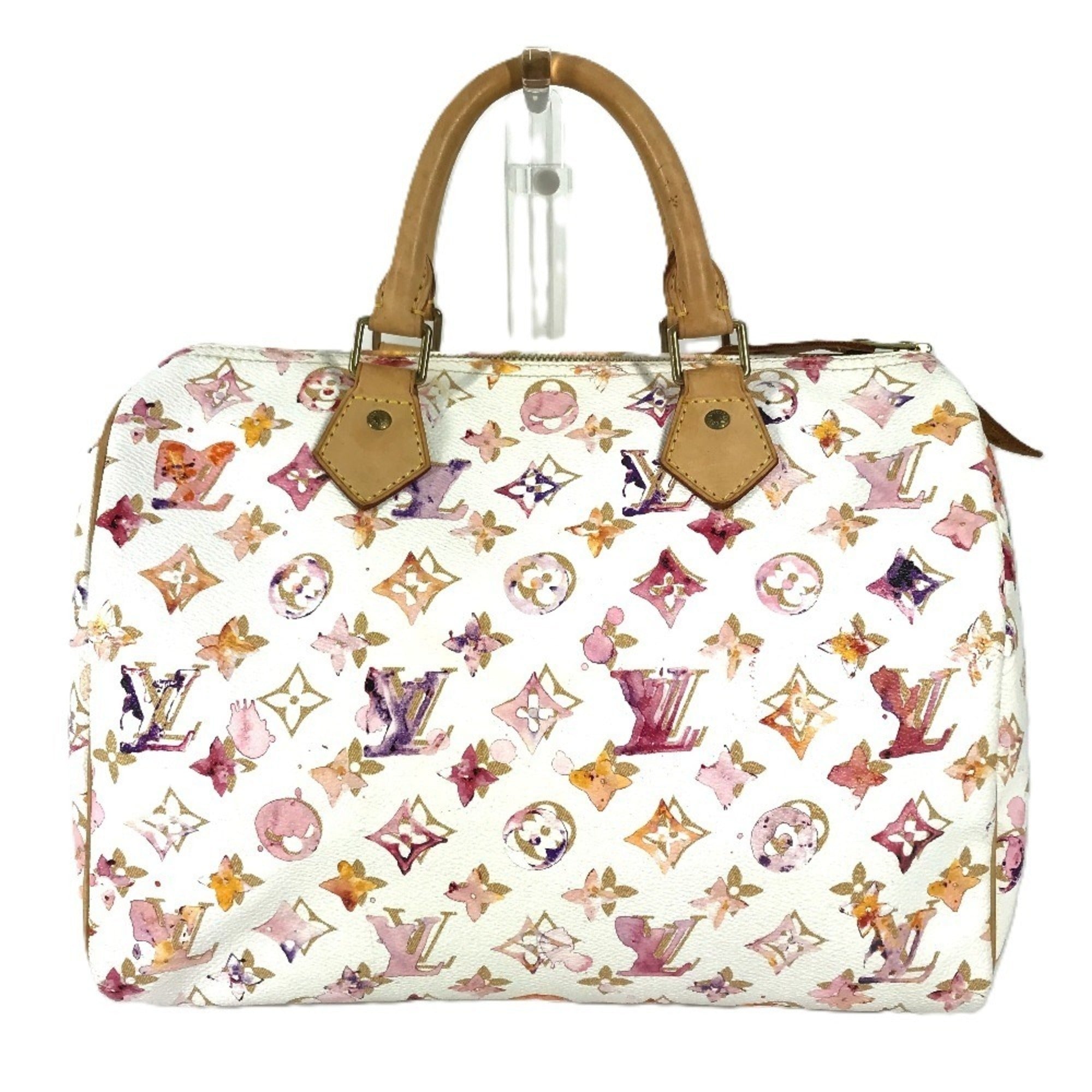 Louis Vuitton Monogram Watercolor Pink White Boston Bag Handbag (Pre-Owned)