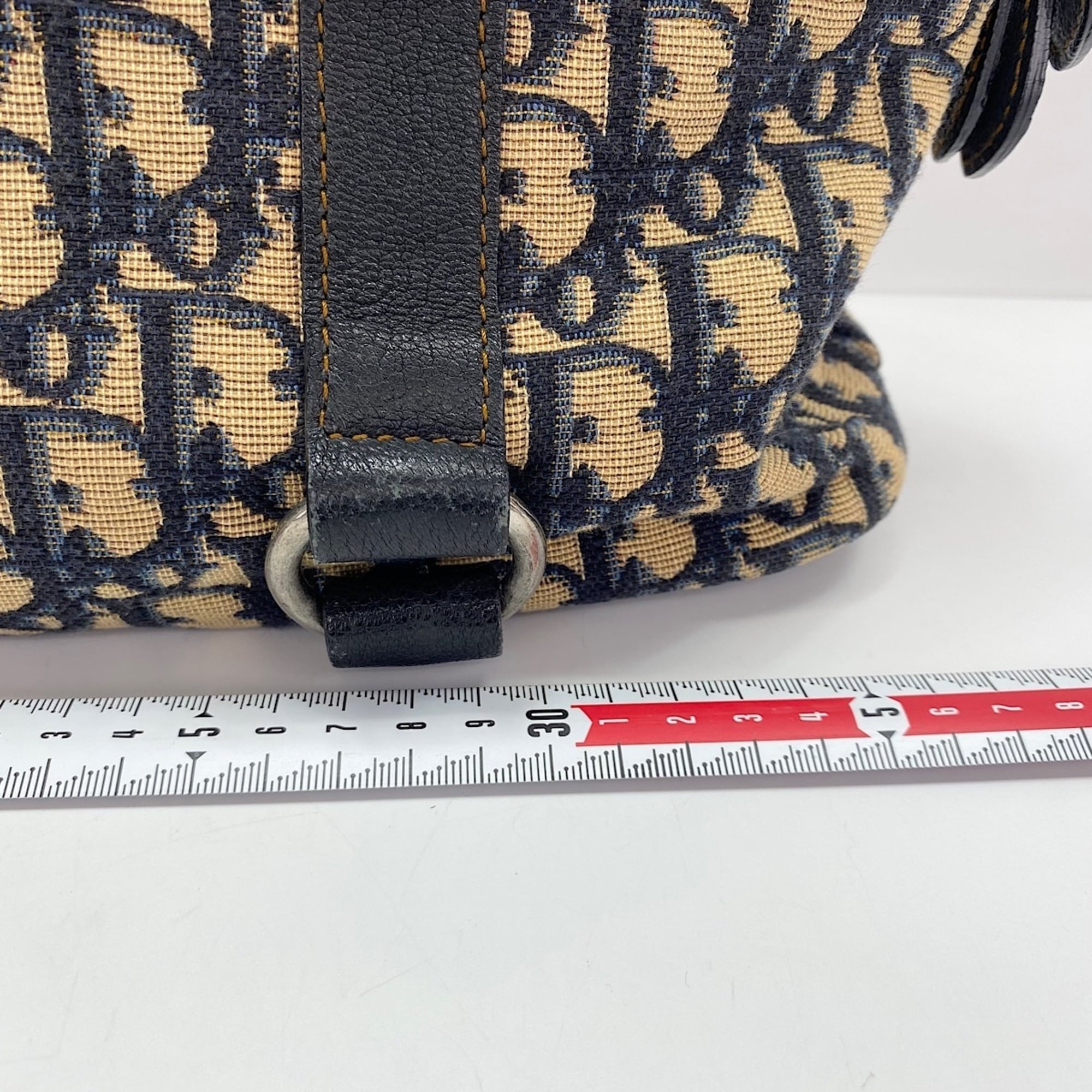 Christian Dior Trotter Navy Trotter Tote Bag (Pre-Owned)