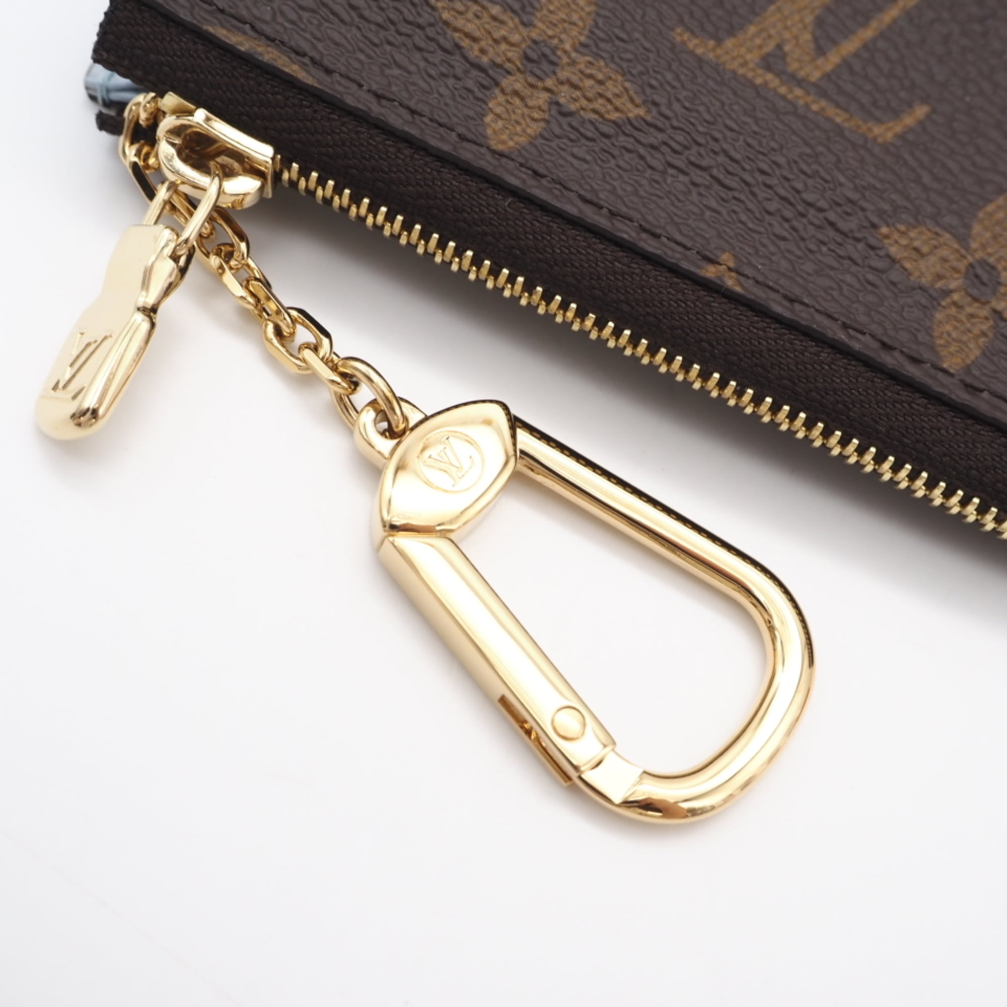 Louis Vuitton Beige Blue Brown Monogram Coated Canvas Coin Purse/Coin Case (Pre-Owned)